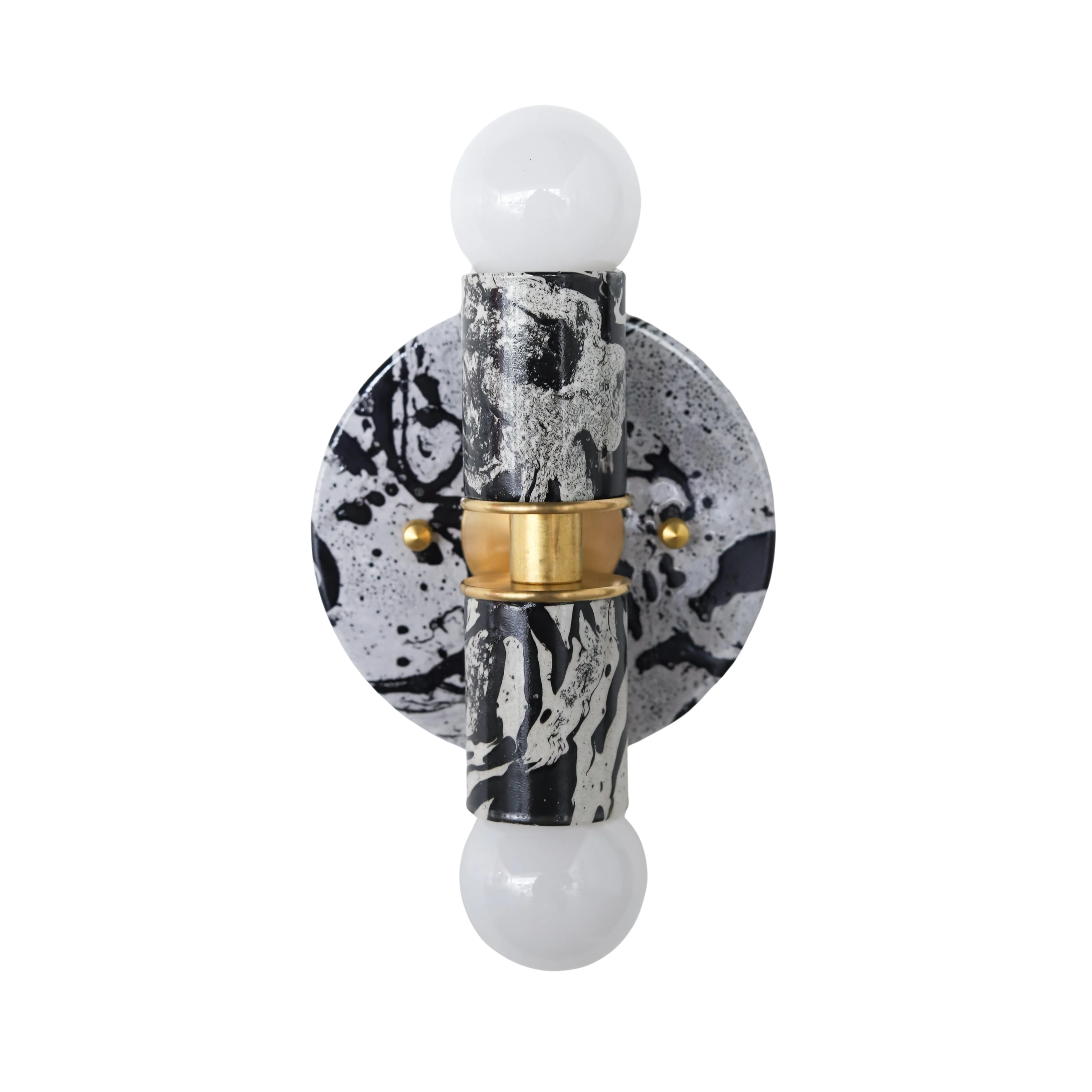 Black & White Marbled Small Thalia Sconce - Image 4