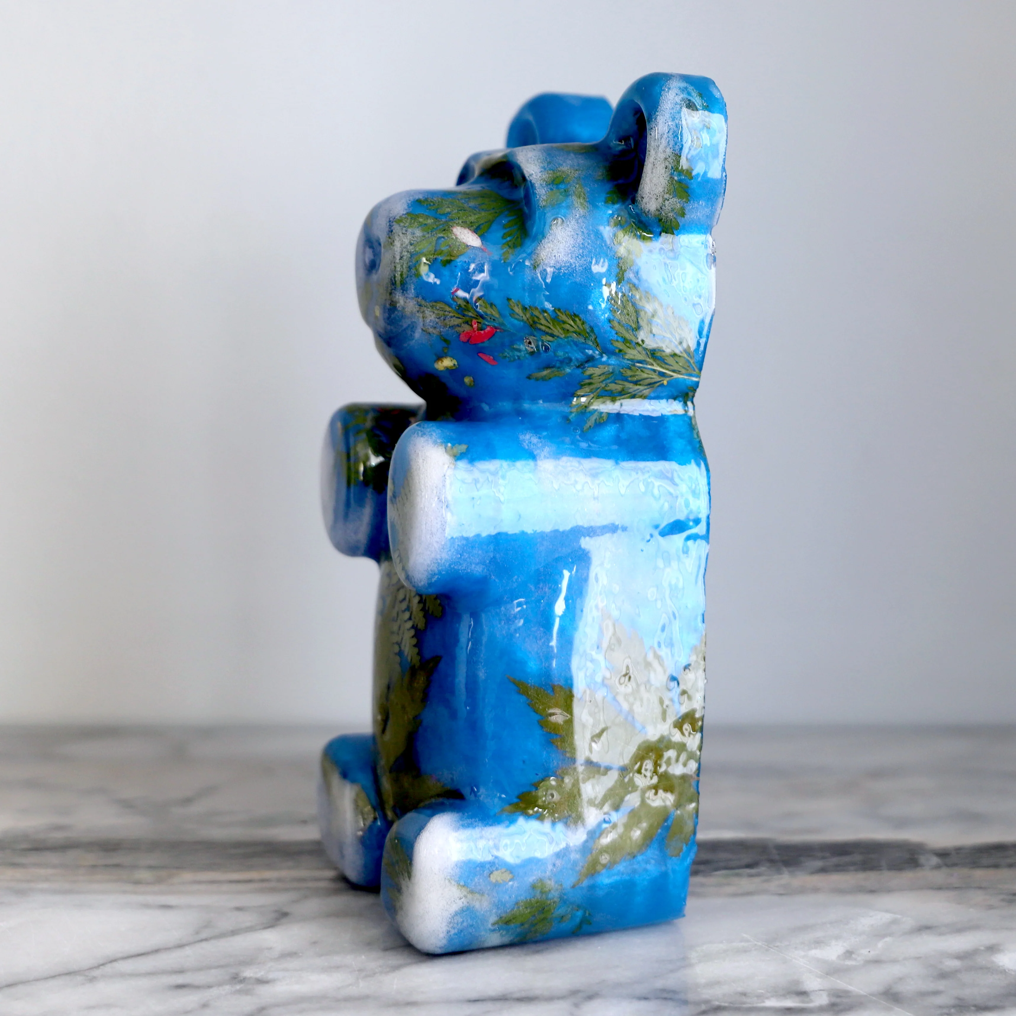 Blue Bear with Leaves - Image 10
