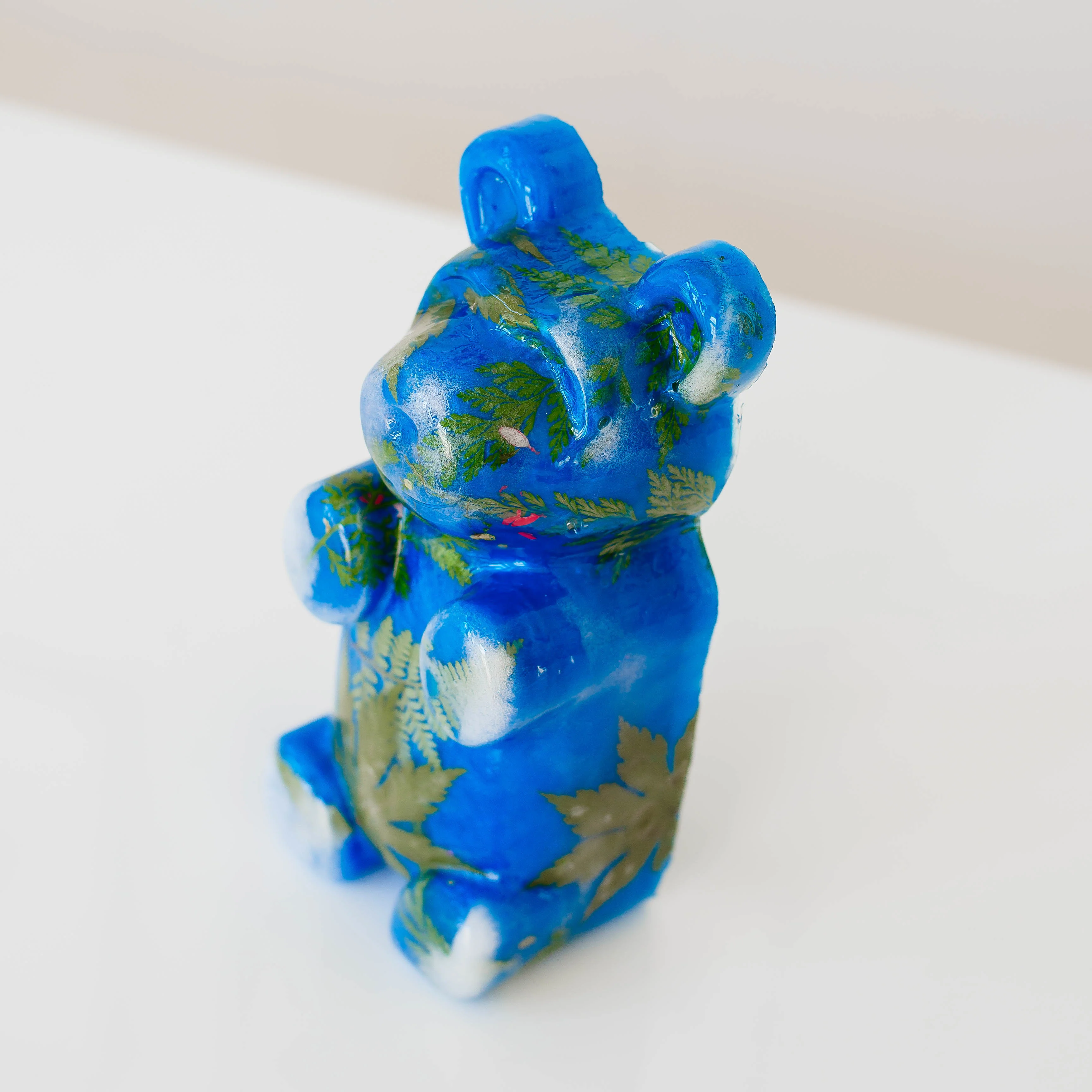 Blue Bear with Leaves - Image 4