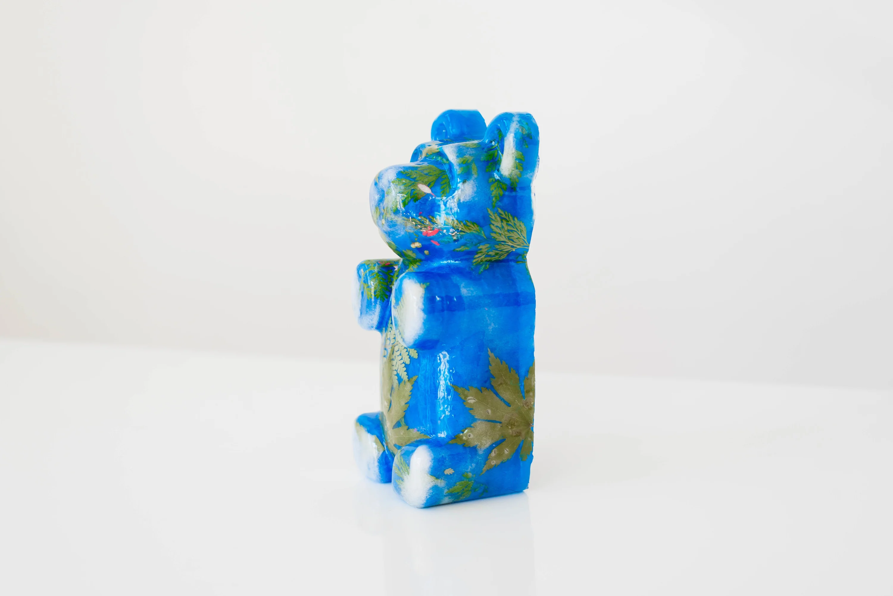 Blue Bear with Leaves - Image 6