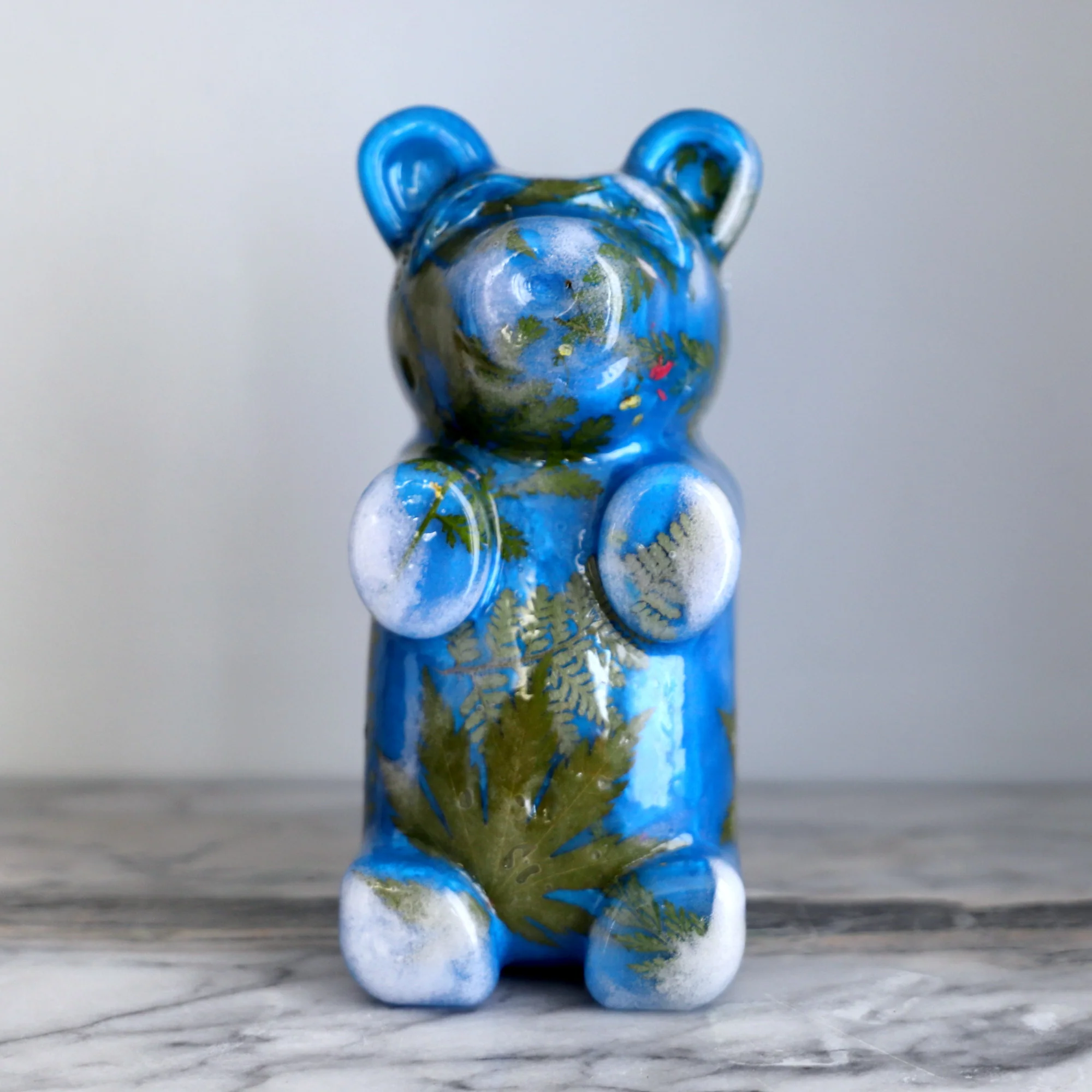 Blue Bear with Leaves - Image 9