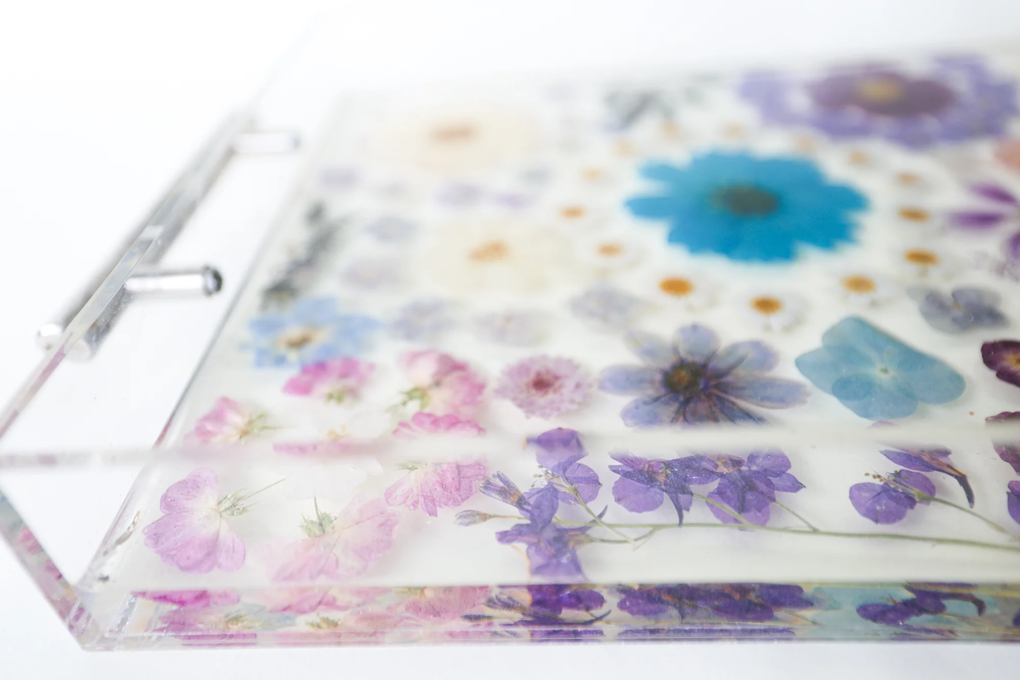 Blue & Purple Floral Tray - Image 4