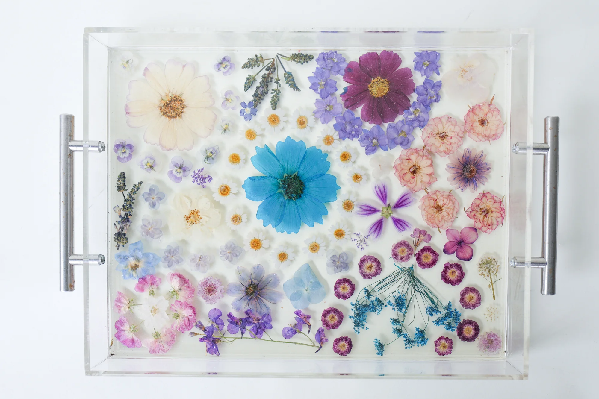 Blue & Purple Floral Tray - Image 5