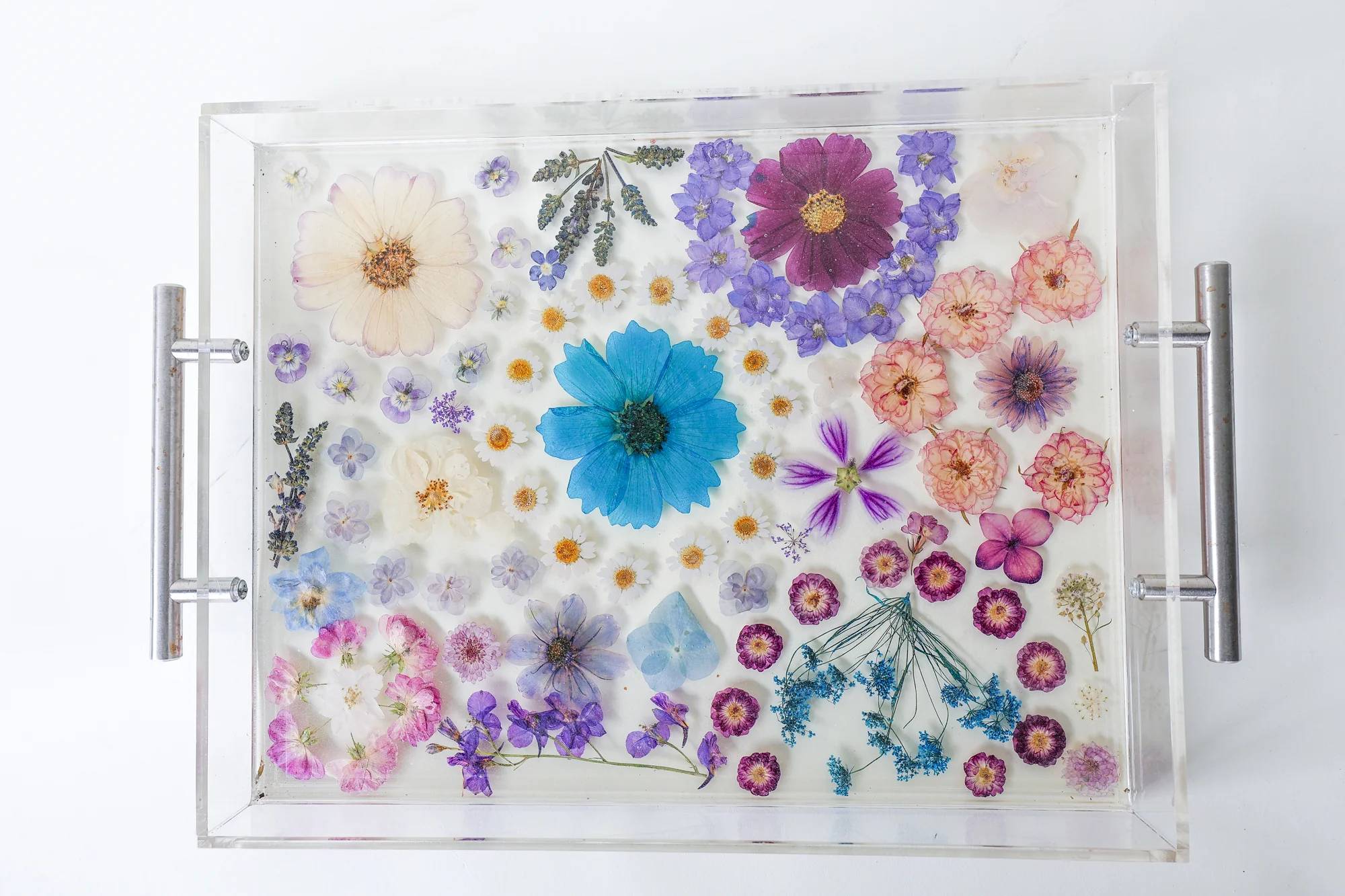 Blue & Purple Floral Tray - Image 6