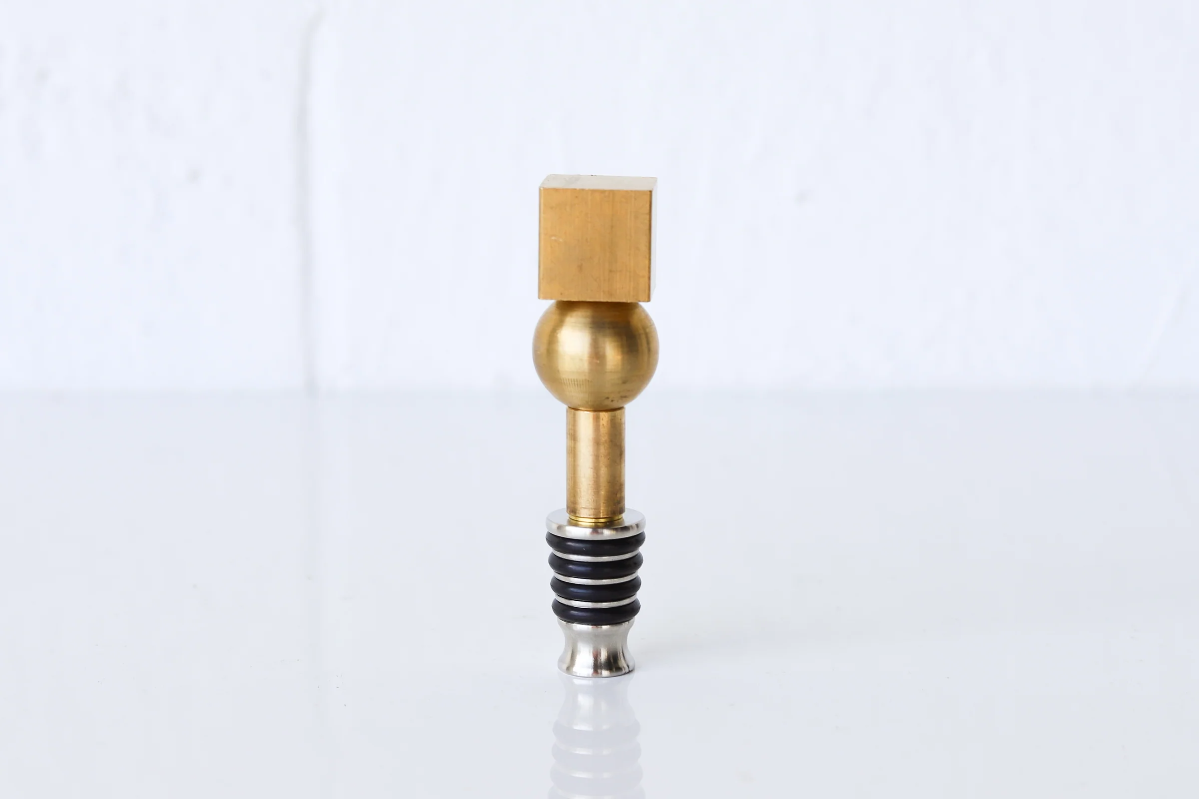Brass Geometry Bottle Stopper - Image 6