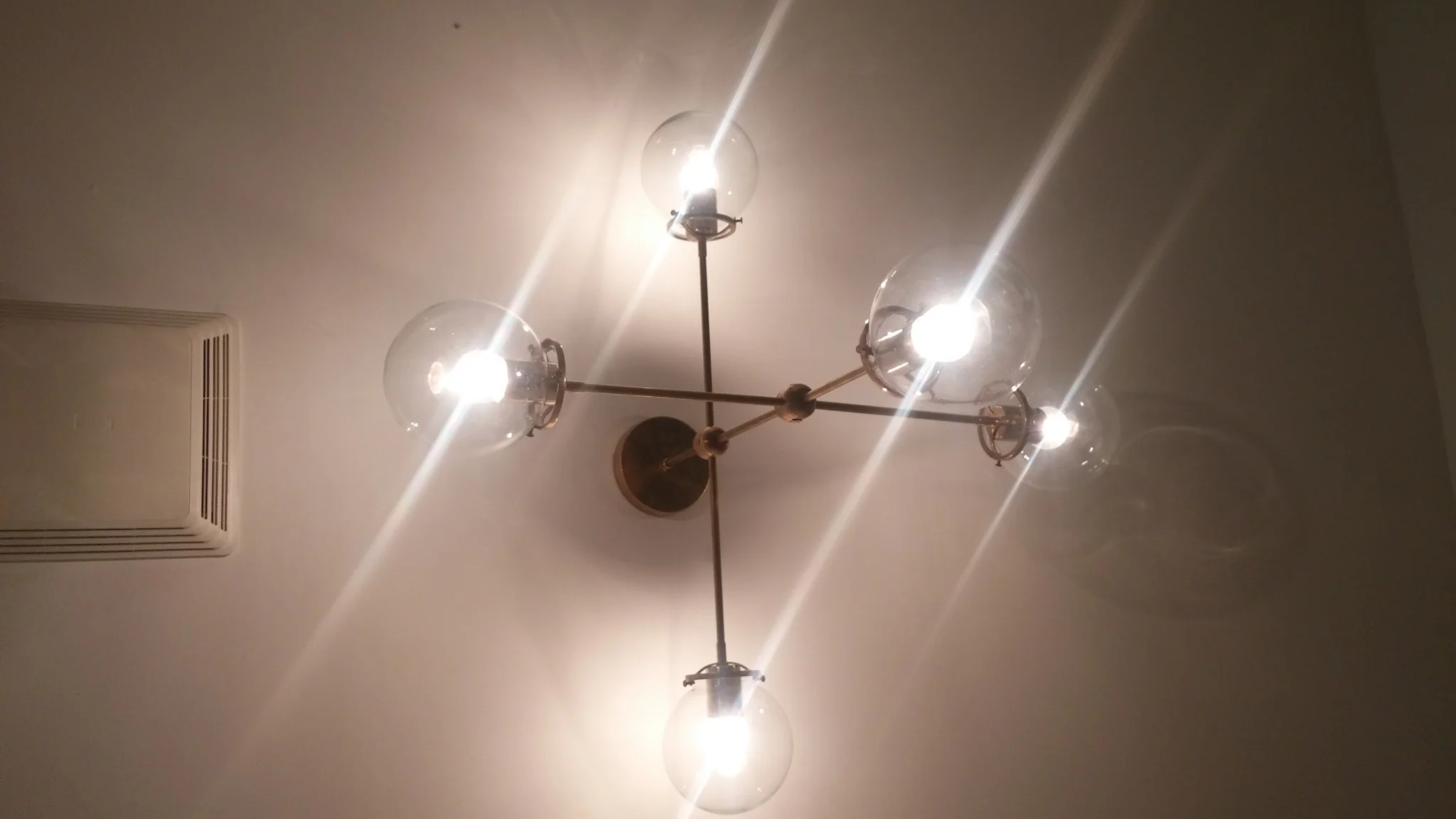 Cabildo Chandelier: Large Brass or Chrome and Glass modern chandelier - Image 9