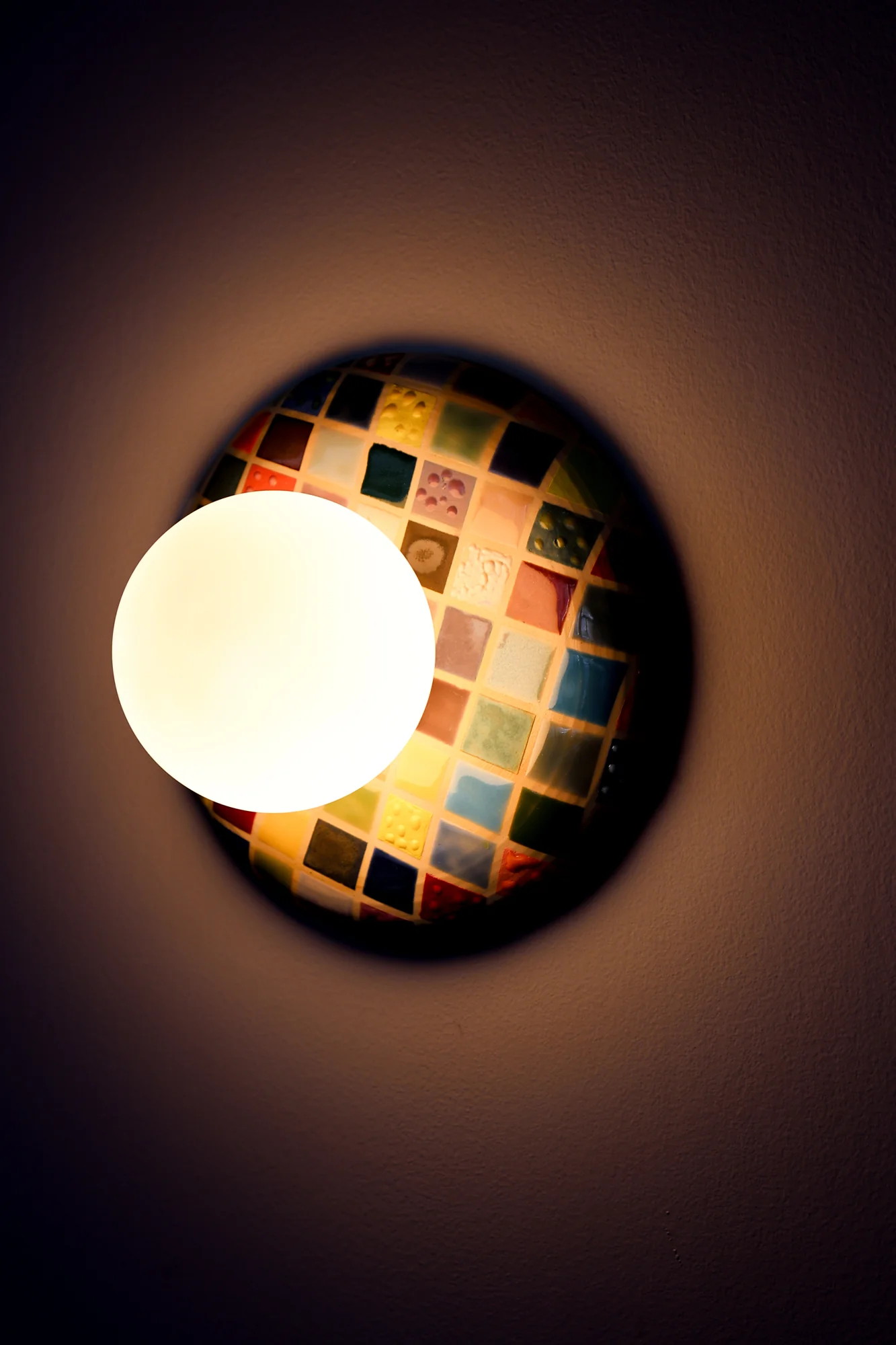 Colorful Cube Glazed Wall Sconce - One of One - Image 2