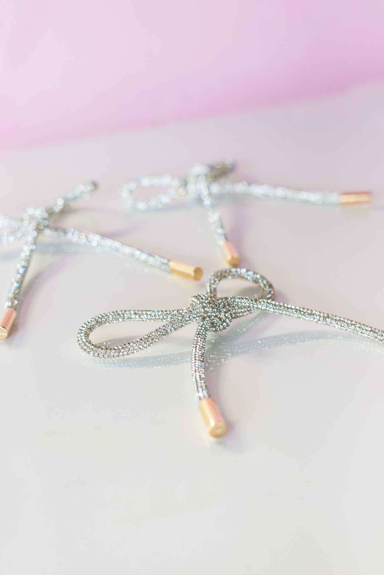 Crystal Rhinestone Bow Ornaments - Image 3