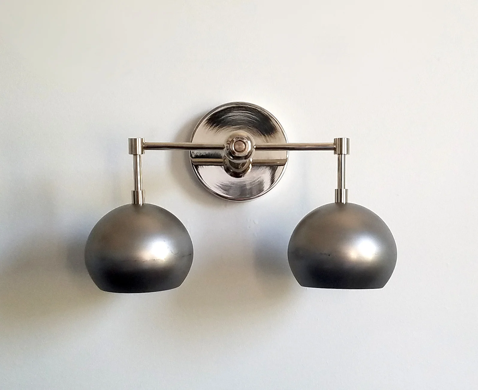 Double Loa Sconce with Steel Shades - Image 4