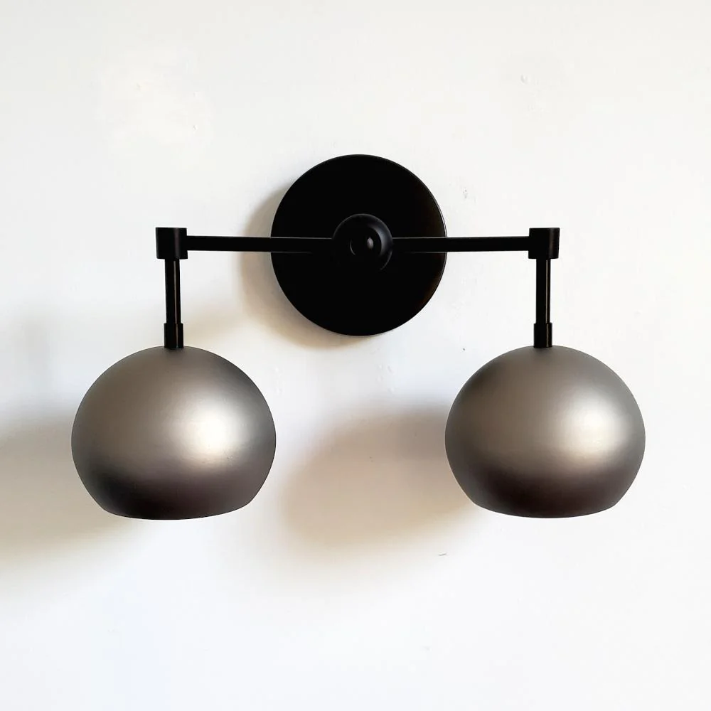 Double Loa Sconce with Steel Shades - Image 5