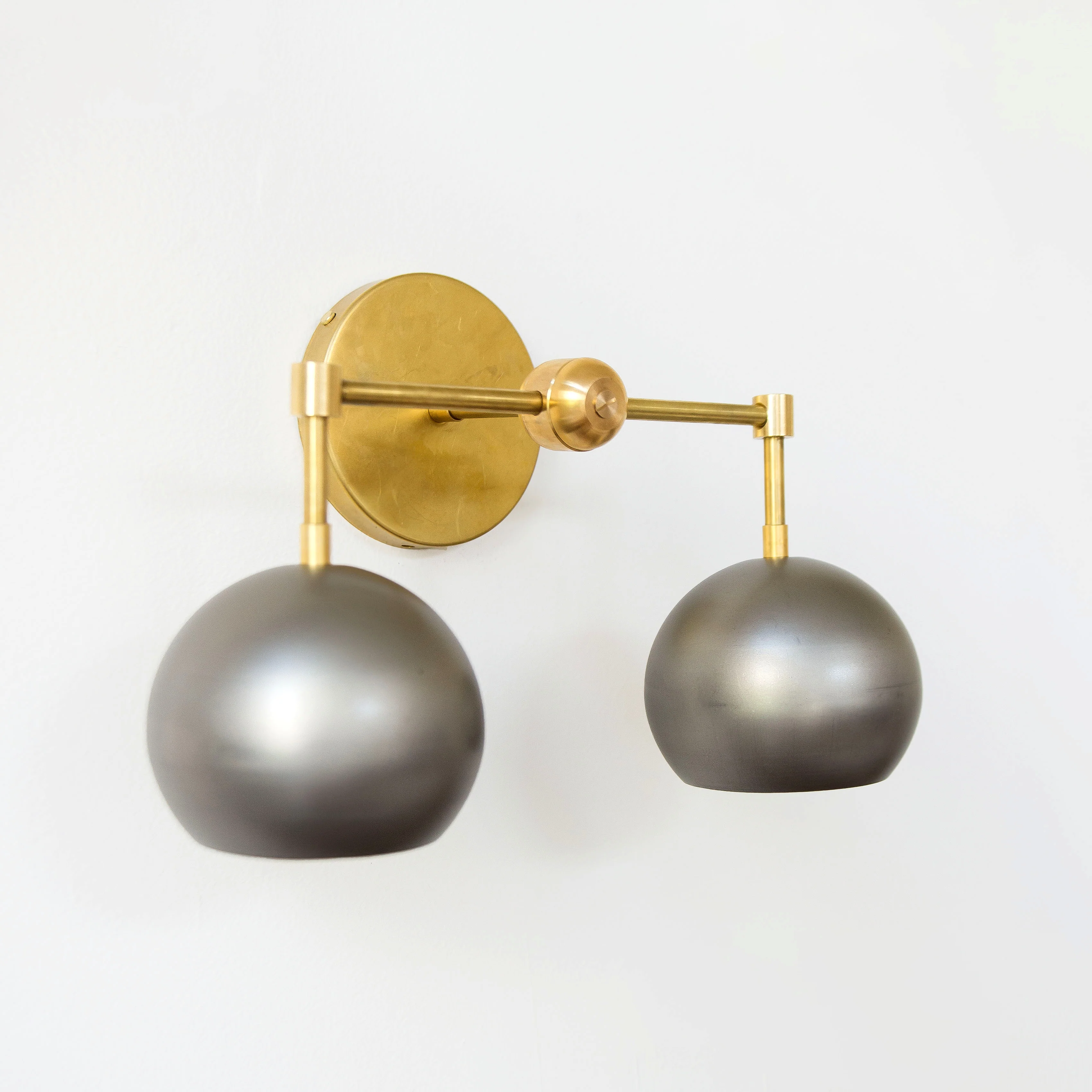 Double Loa Sconce with Steel Shades - Image 6