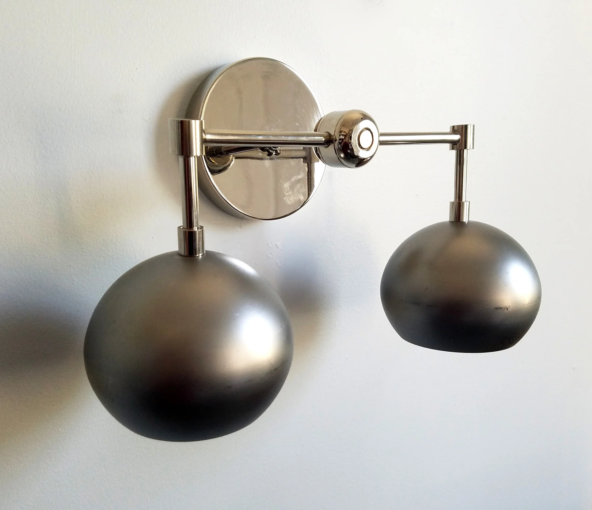 Double Loa Sconce with Steel Shades - Image 7