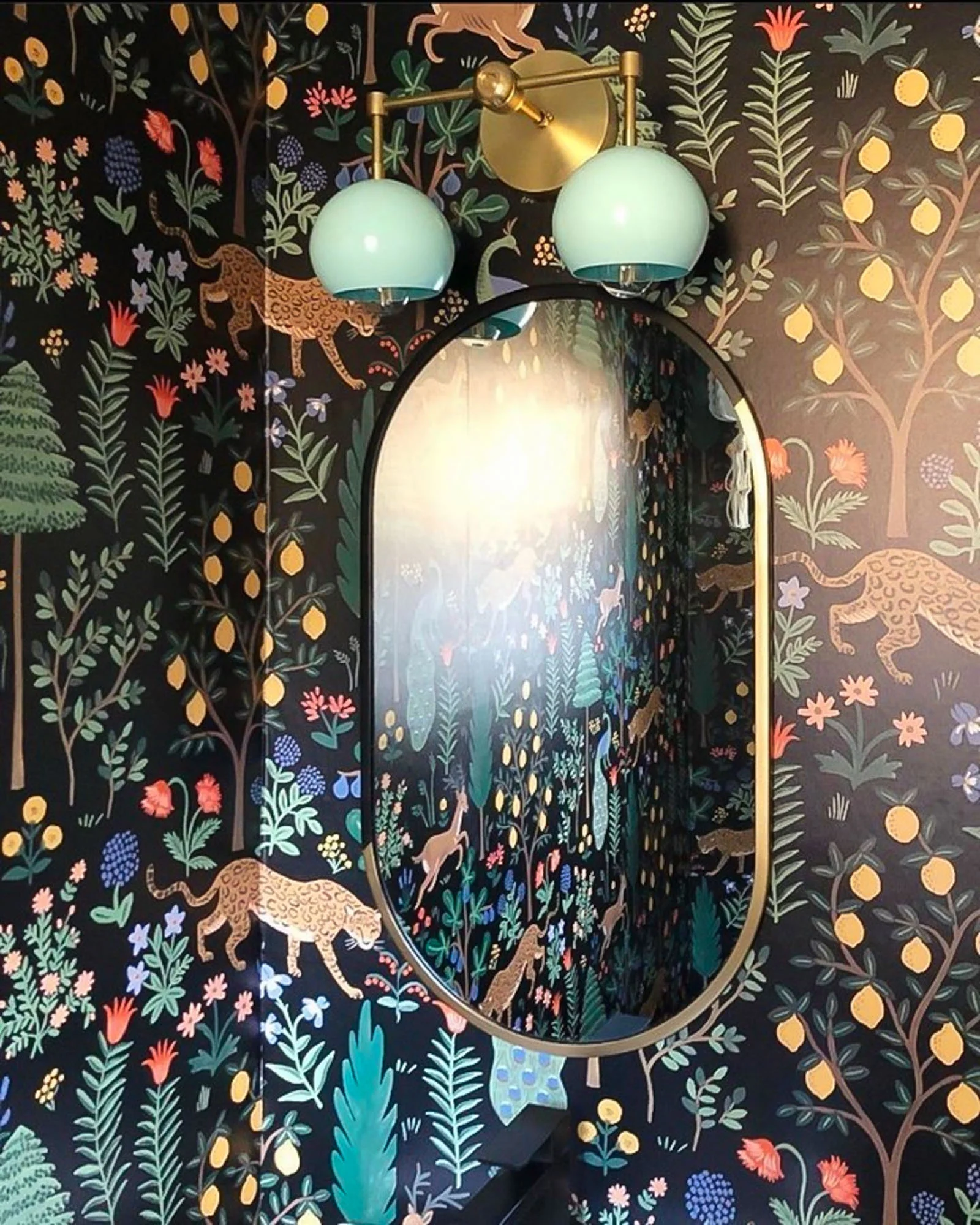 Double Loa Sconce with Mint Shades - Image 6