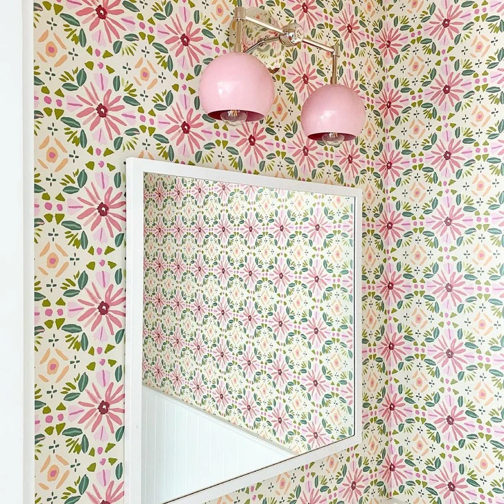 Double Loa Sconce with Blush Pink Shades - Image 3