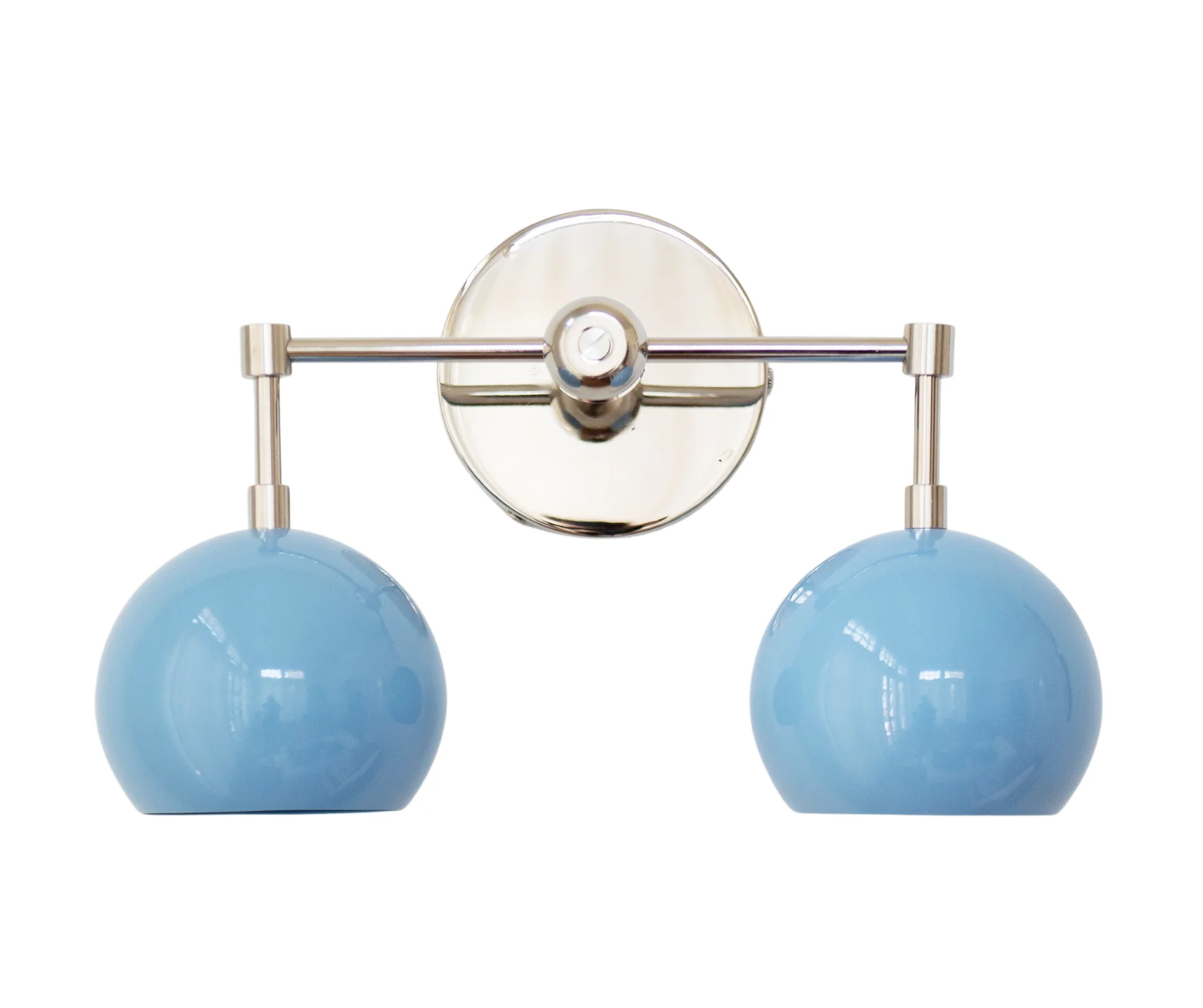 Double Loa Sconce with Celestial Blue Shades