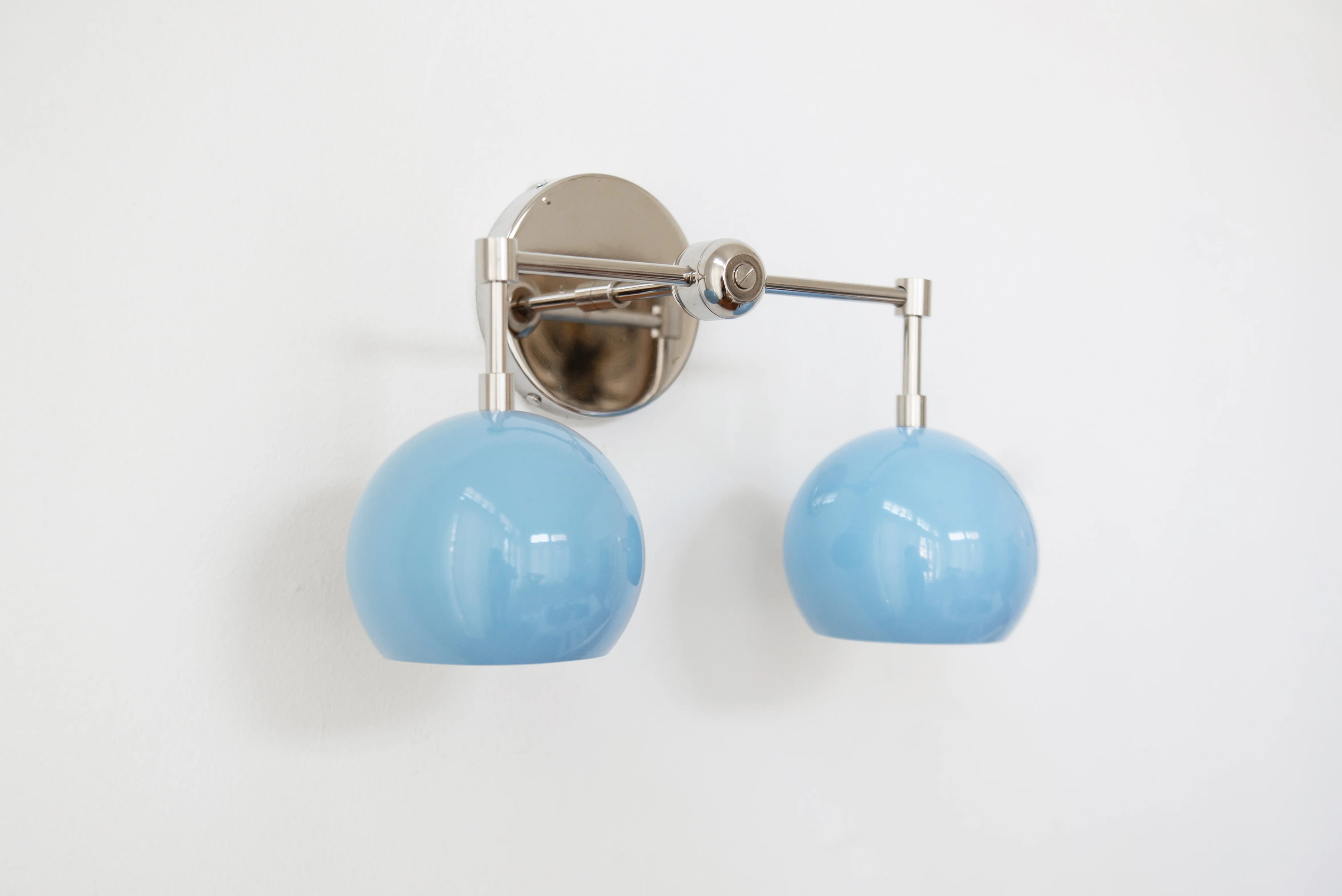 Double Loa Sconce with Celestial Blue Shades - Image 10