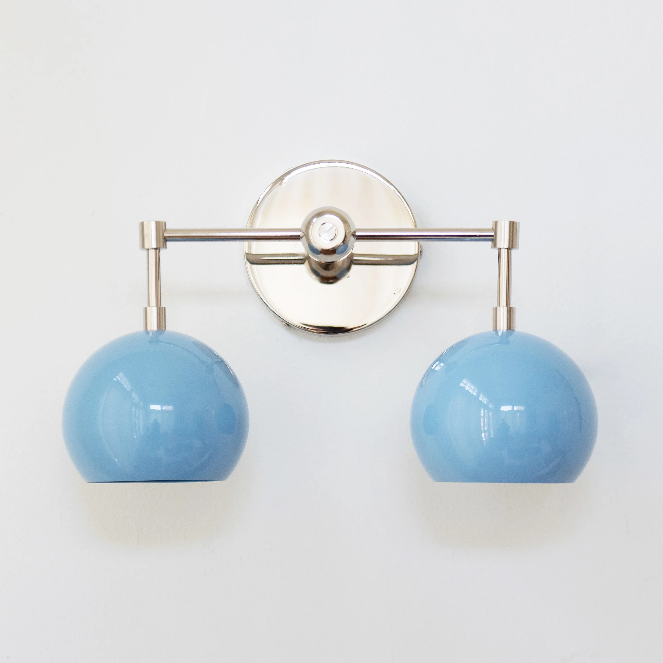 Double Loa Sconce with Celestial Blue Shades - Image 11