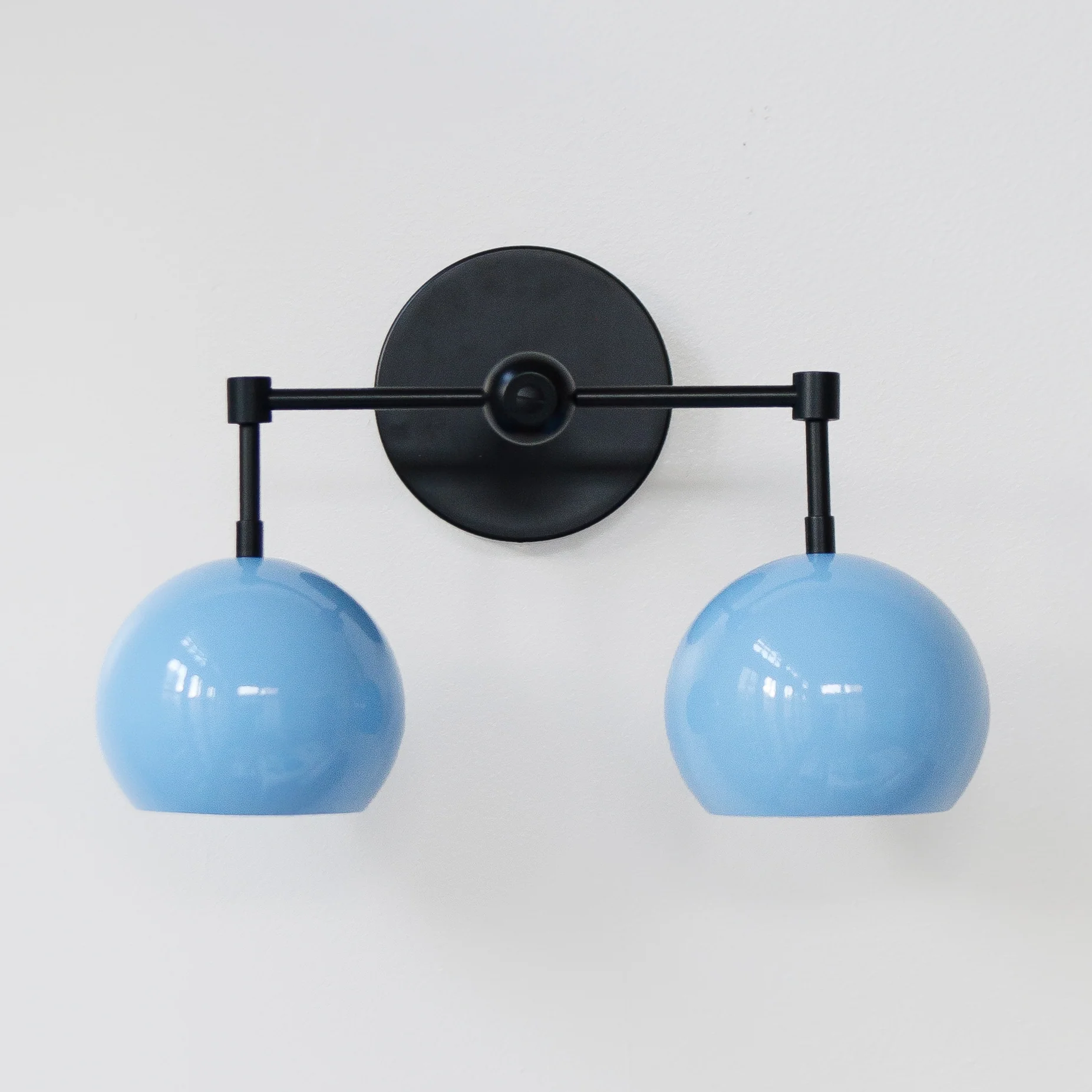 Double Loa Sconce with Celestial Blue Shades - Image 3