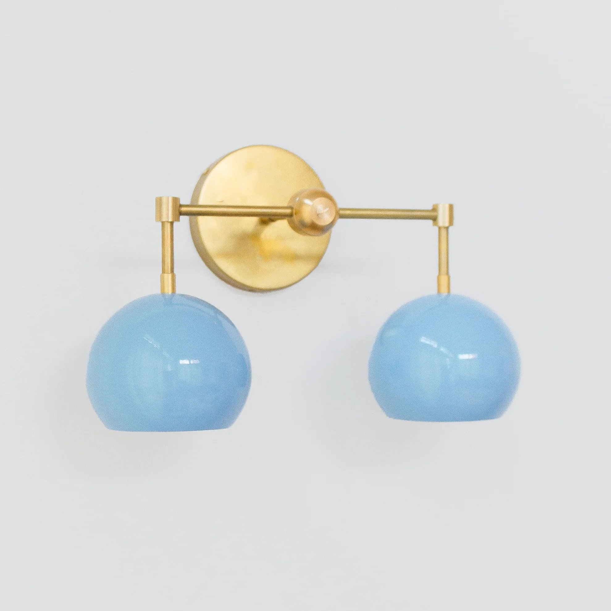 Double Loa Sconce with Celestial Blue Shades - Image 5