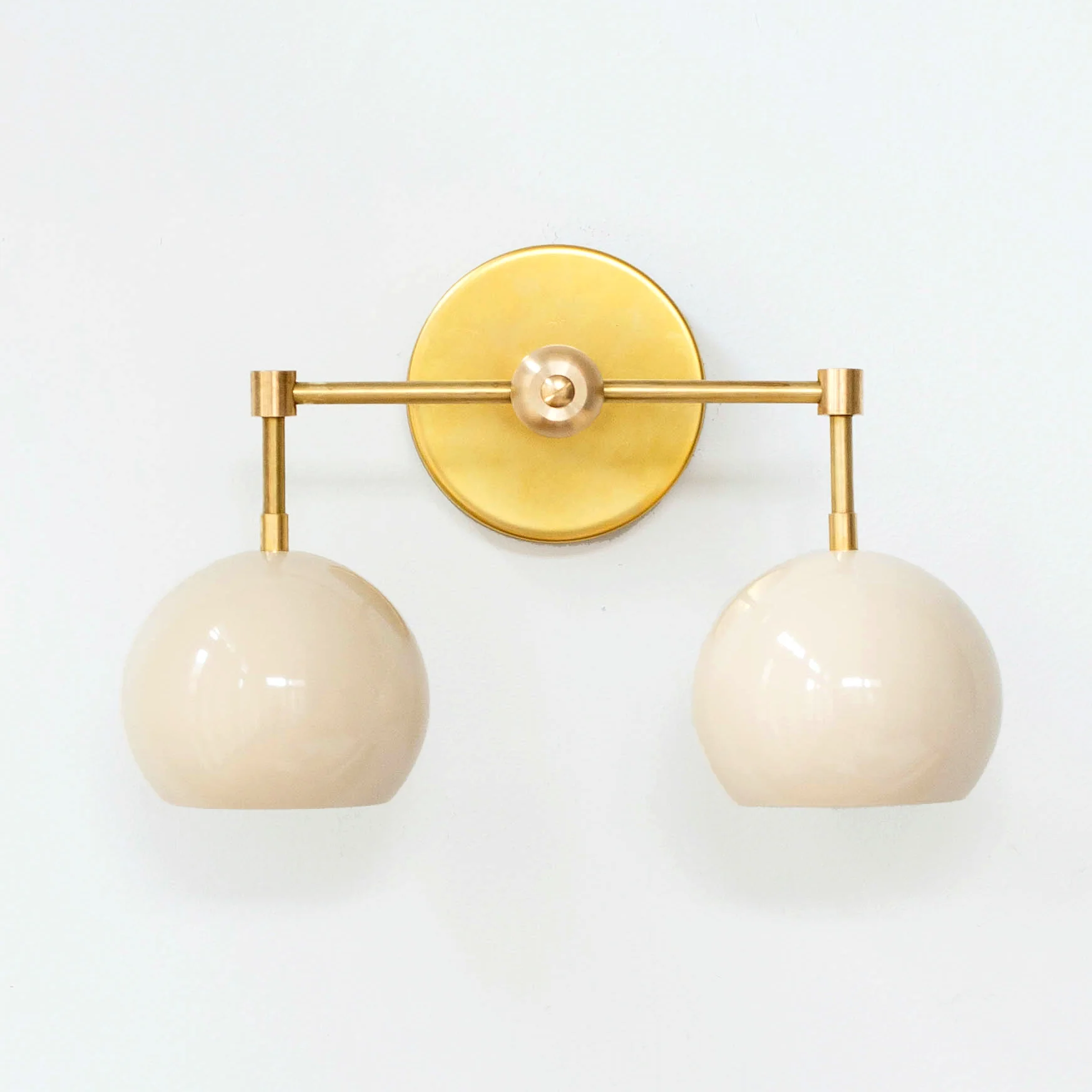 Double Loa Sconce with Cream Shades - Image 2