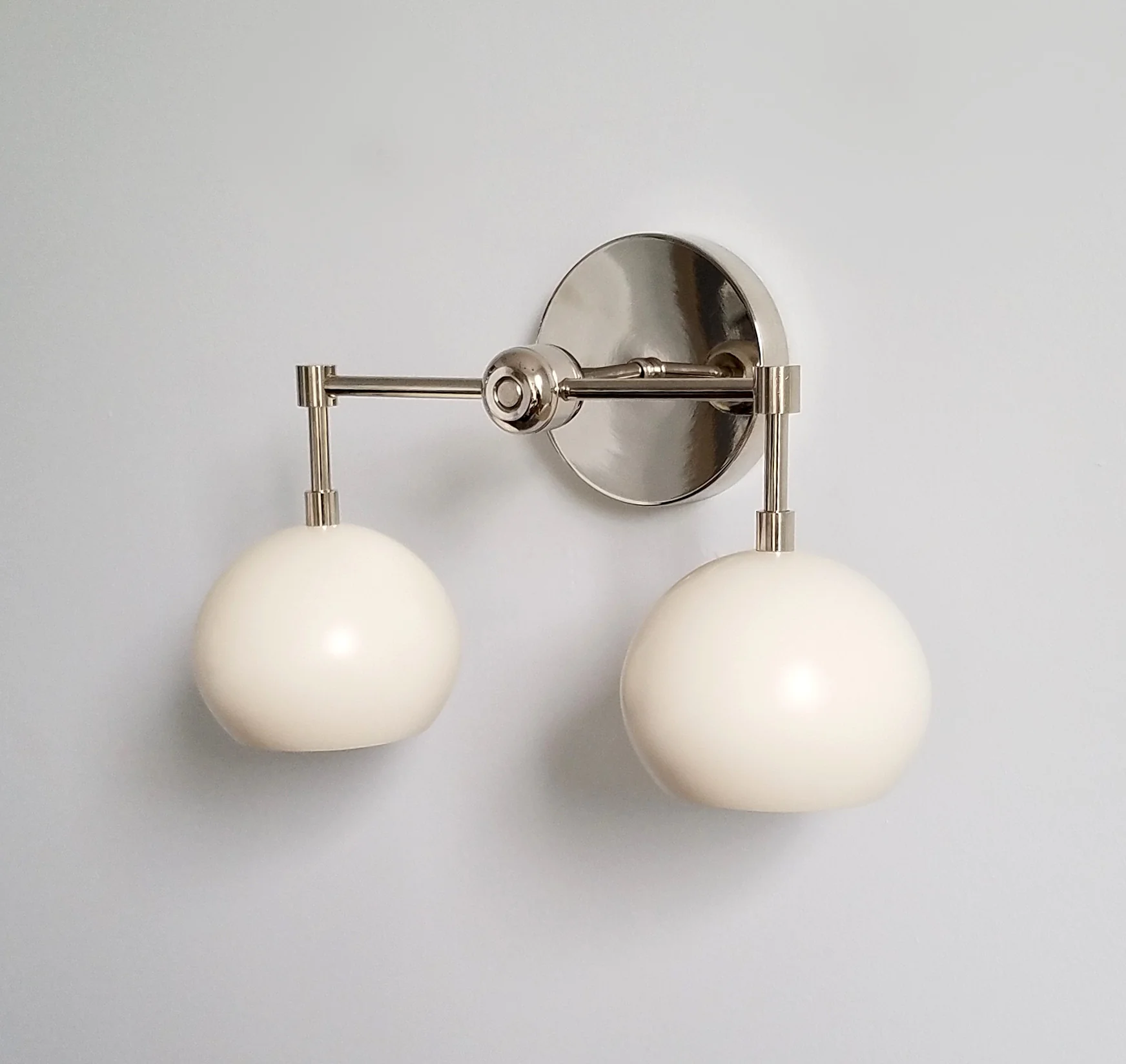 Double Loa Sconce with Cream Shades - Image 6