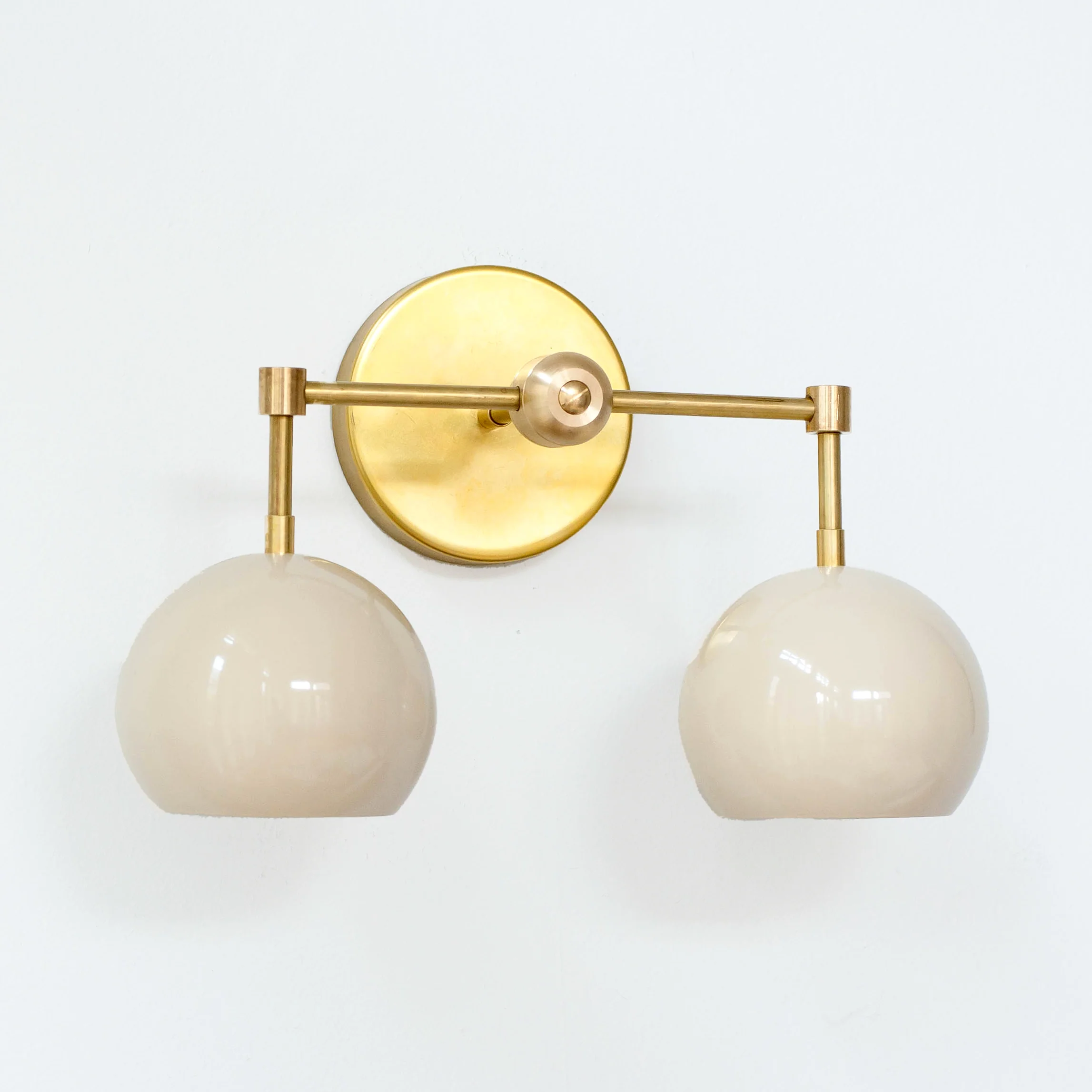 Double Loa Sconce with Cream Shades - Image 8