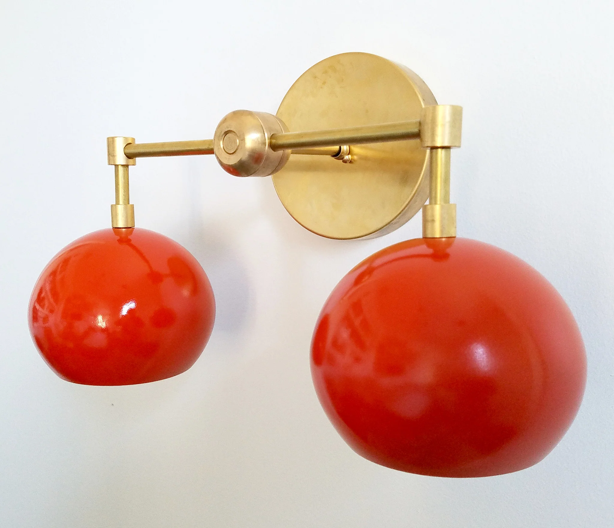 Double Loa Sconce with Flame Orange Shades - Image 10