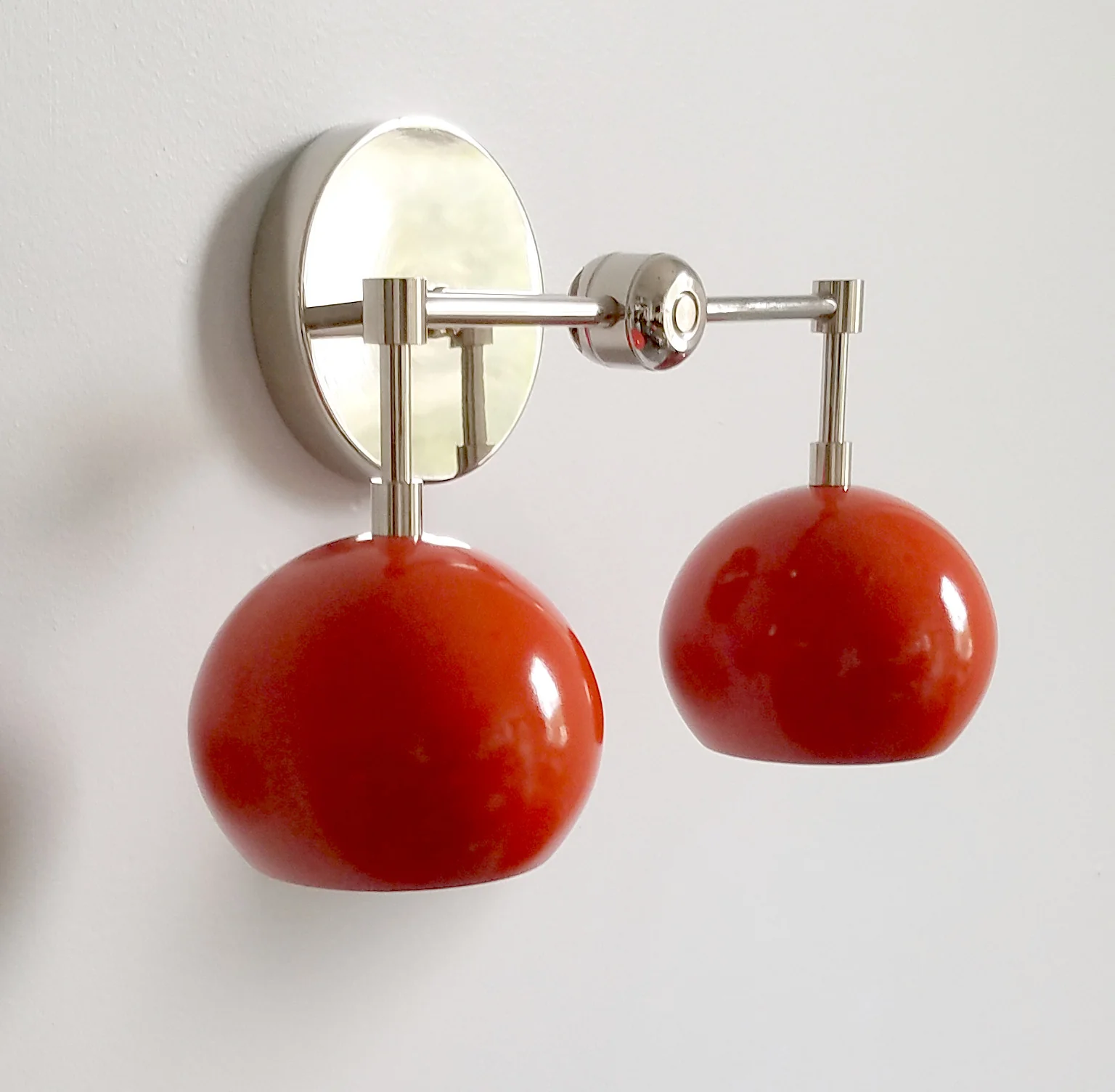 Double Loa Sconce with Flame Orange Shades - Image 5