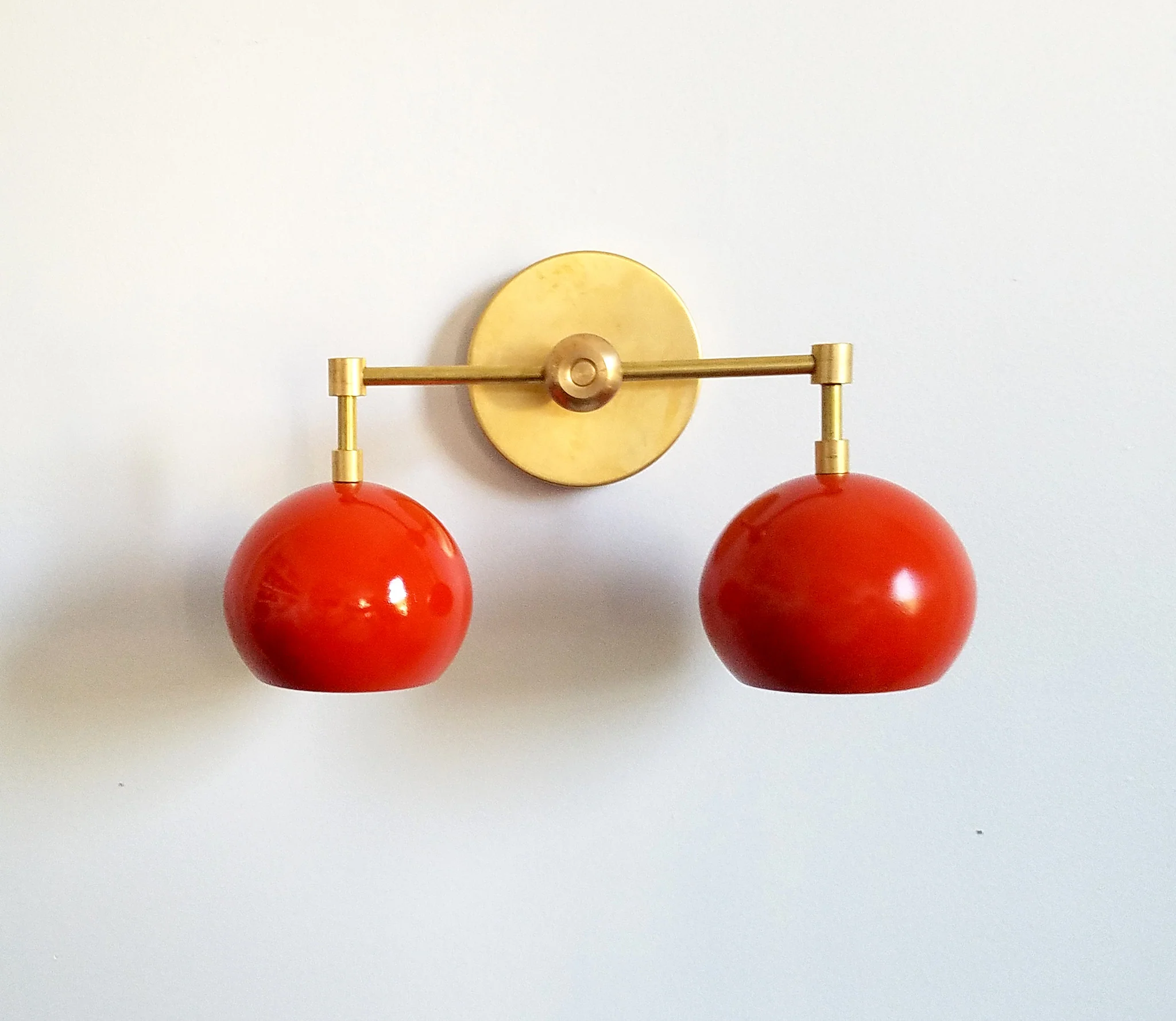 Double Loa Sconce with Flame Orange Shades - Image 6