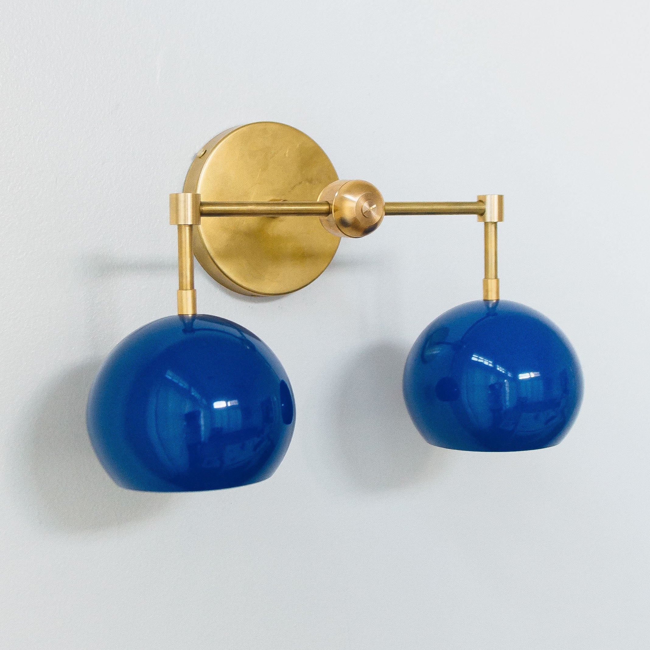 Double Loa Sconce with Mediterranean Blue Shades - Image 10