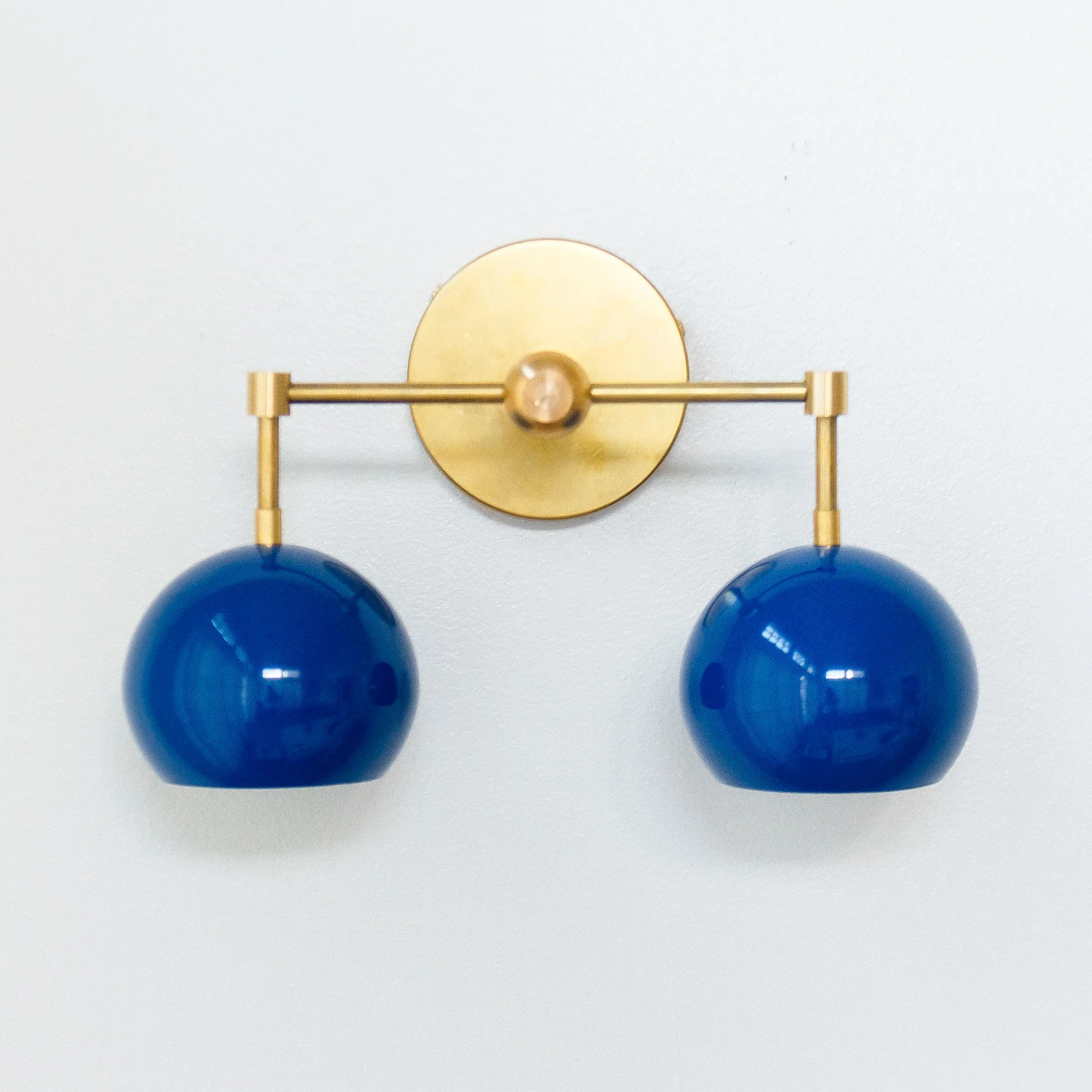 Double Loa Sconce with Mediterranean Blue Shades - Image 3