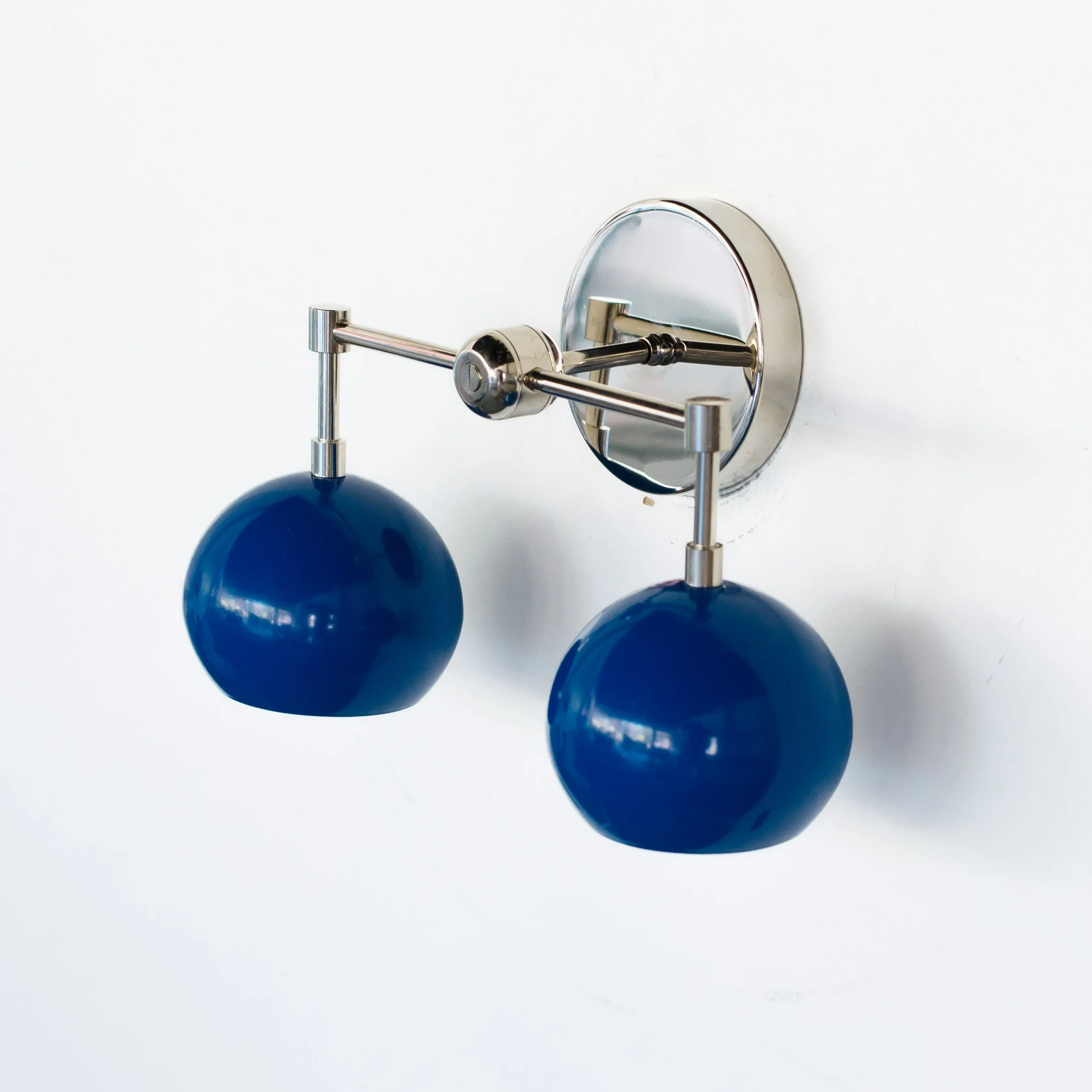 Double Loa Sconce with Mediterranean Blue Shades - Image 4