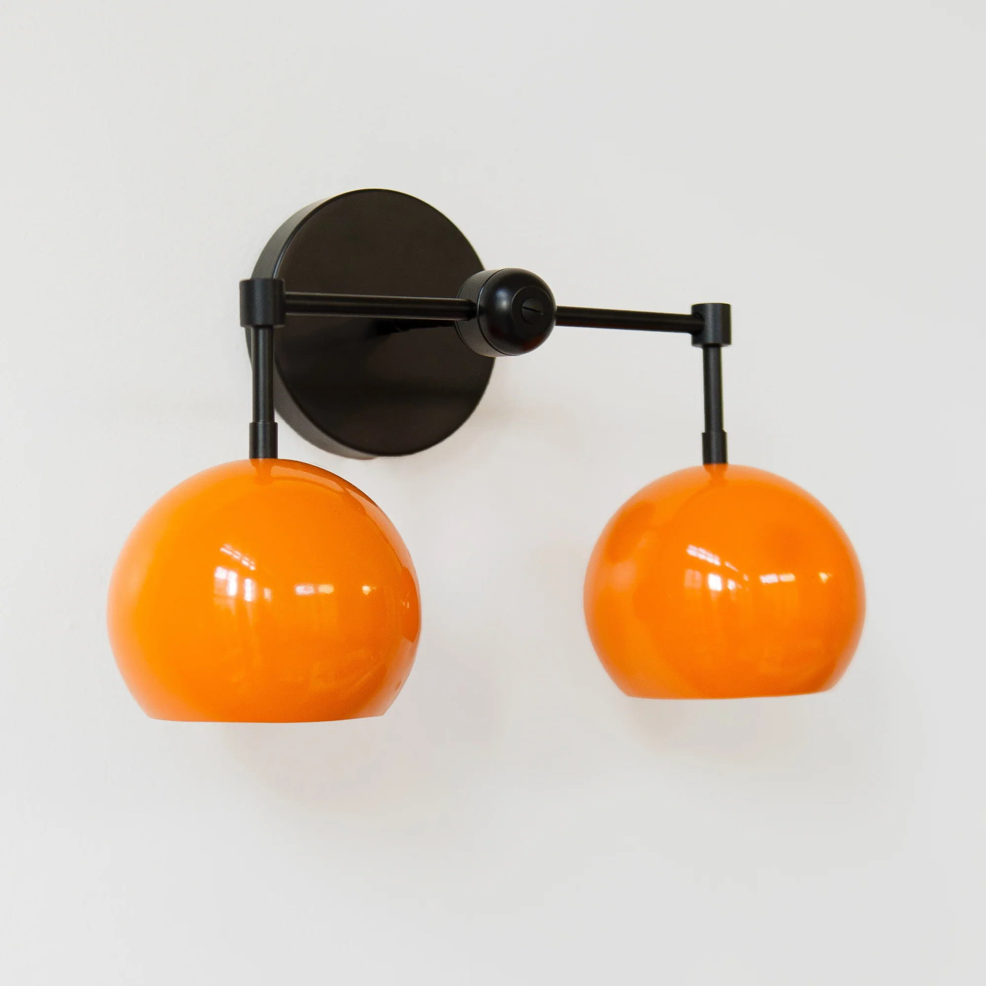 Double Loa Sconce with Orange Peel Shades - Image 10