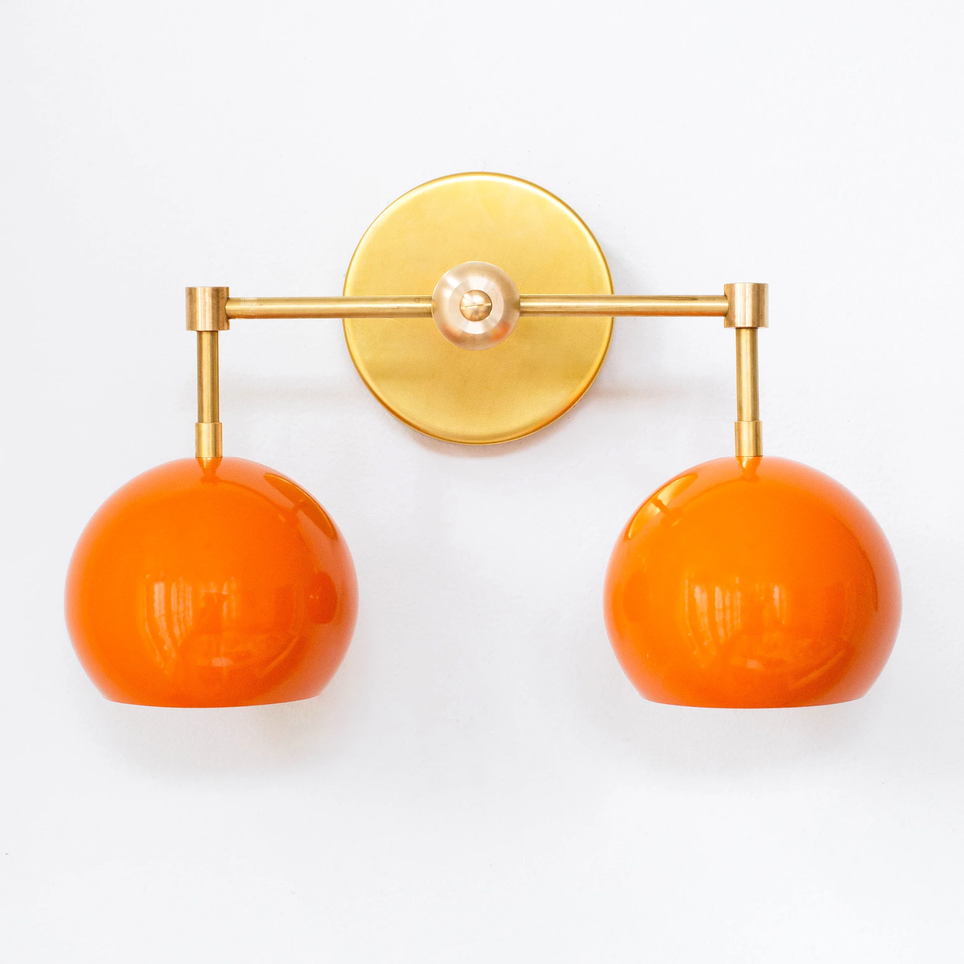 Double Loa Sconce with Orange Peel Shades - Image 11