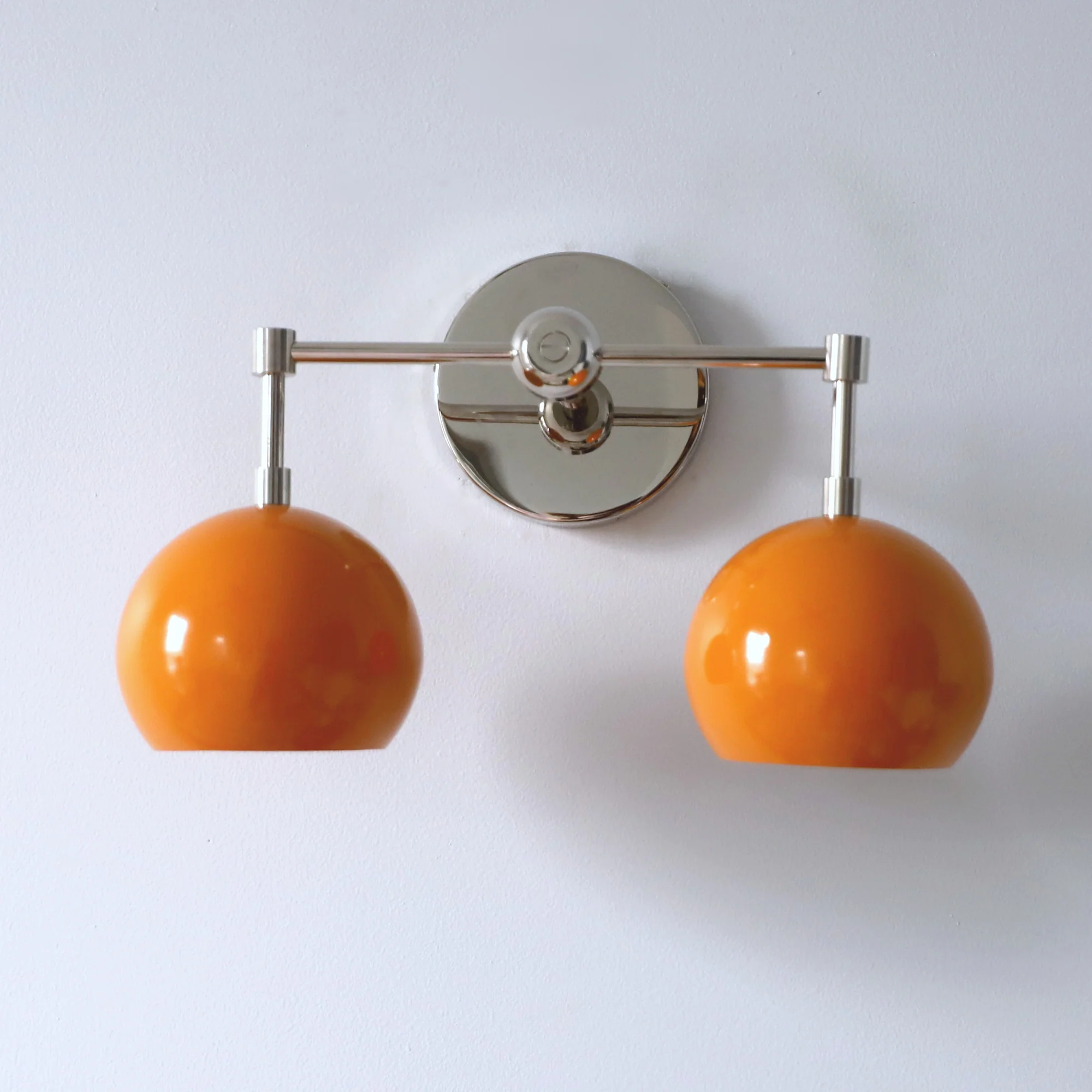 Double Loa Sconce with Orange Peel Shades - Image 12