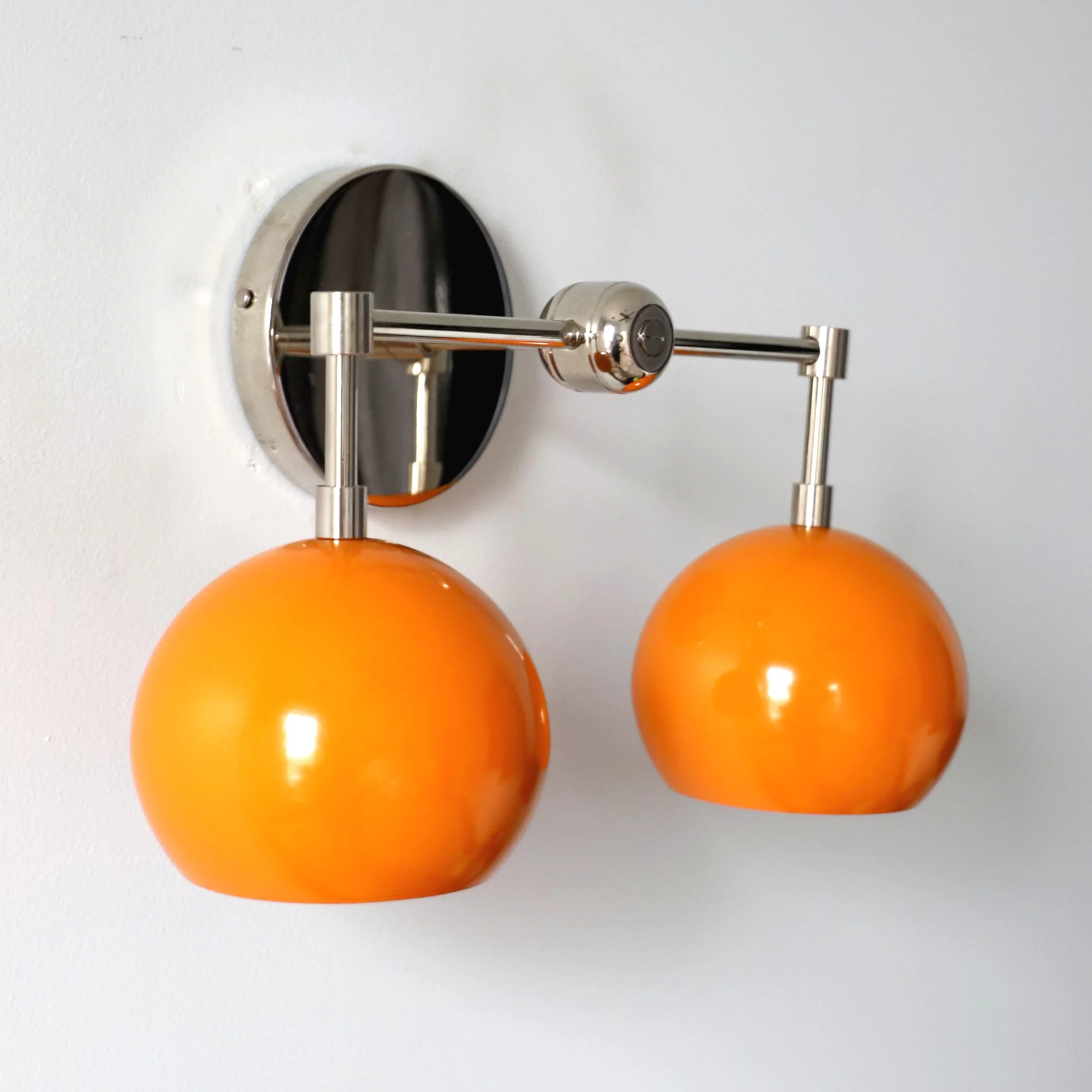 Double Loa Sconce with Orange Peel Shades - Image 3