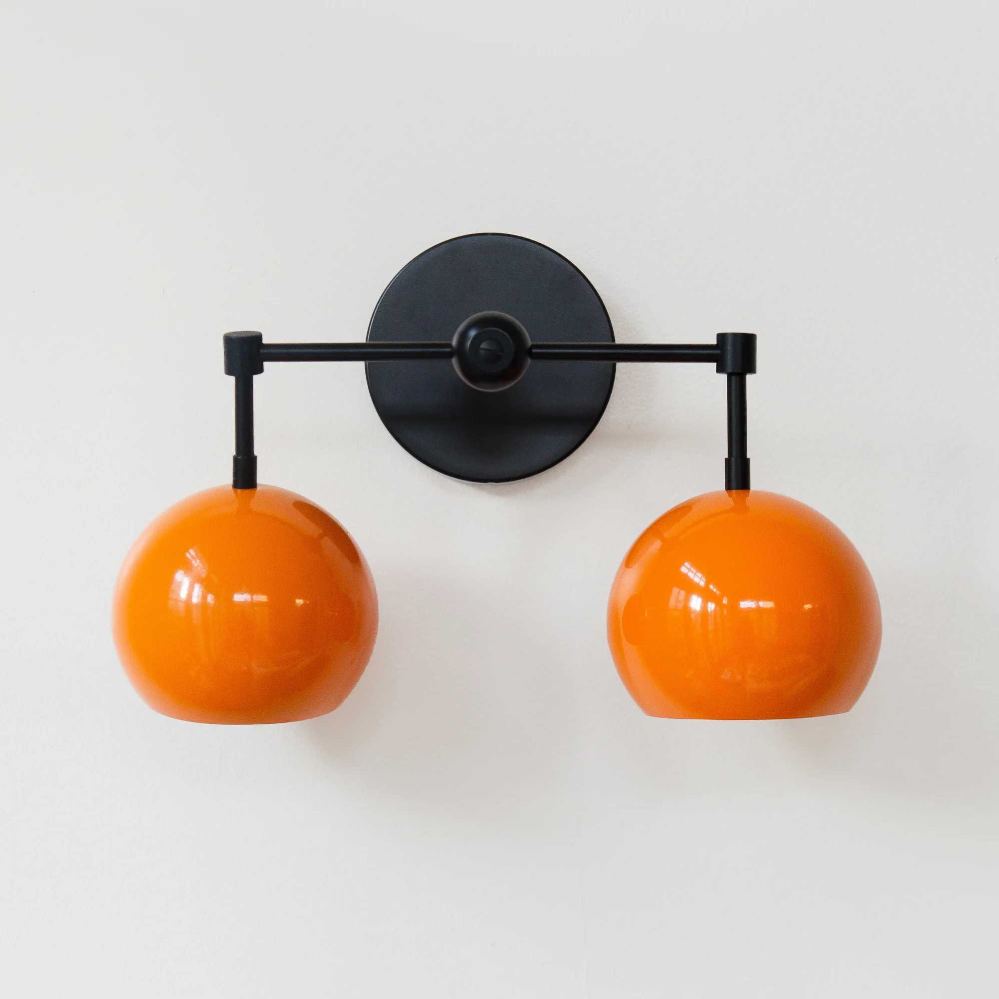 Double Loa Sconce with Orange Peel Shades - Image 4