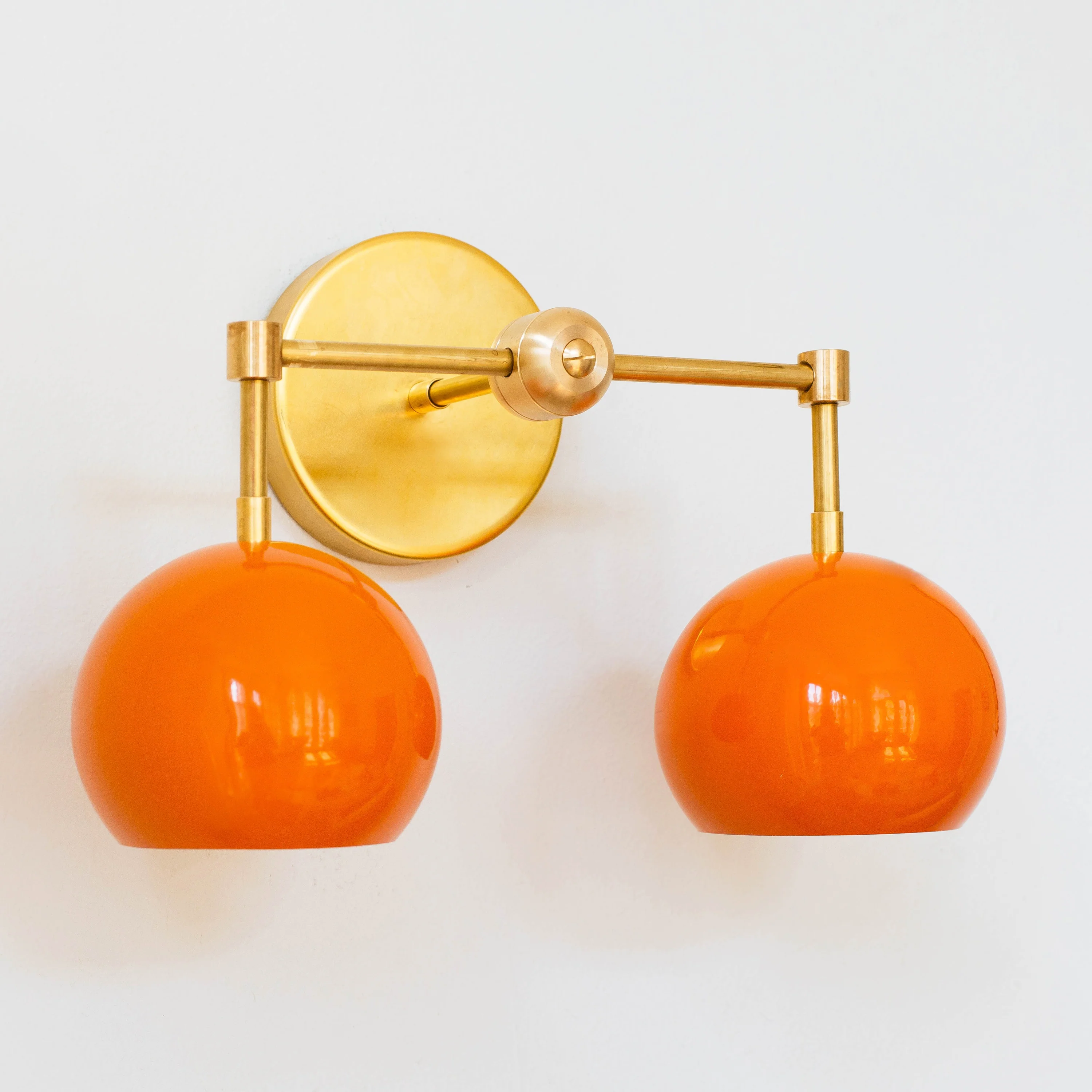 Double Loa Sconce with Orange Peel Shades - Image 5