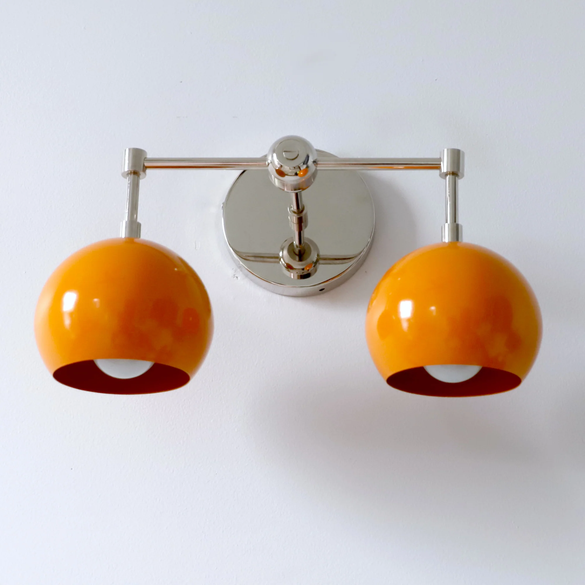 Double Loa Sconce with Orange Peel Shades - Image 6
