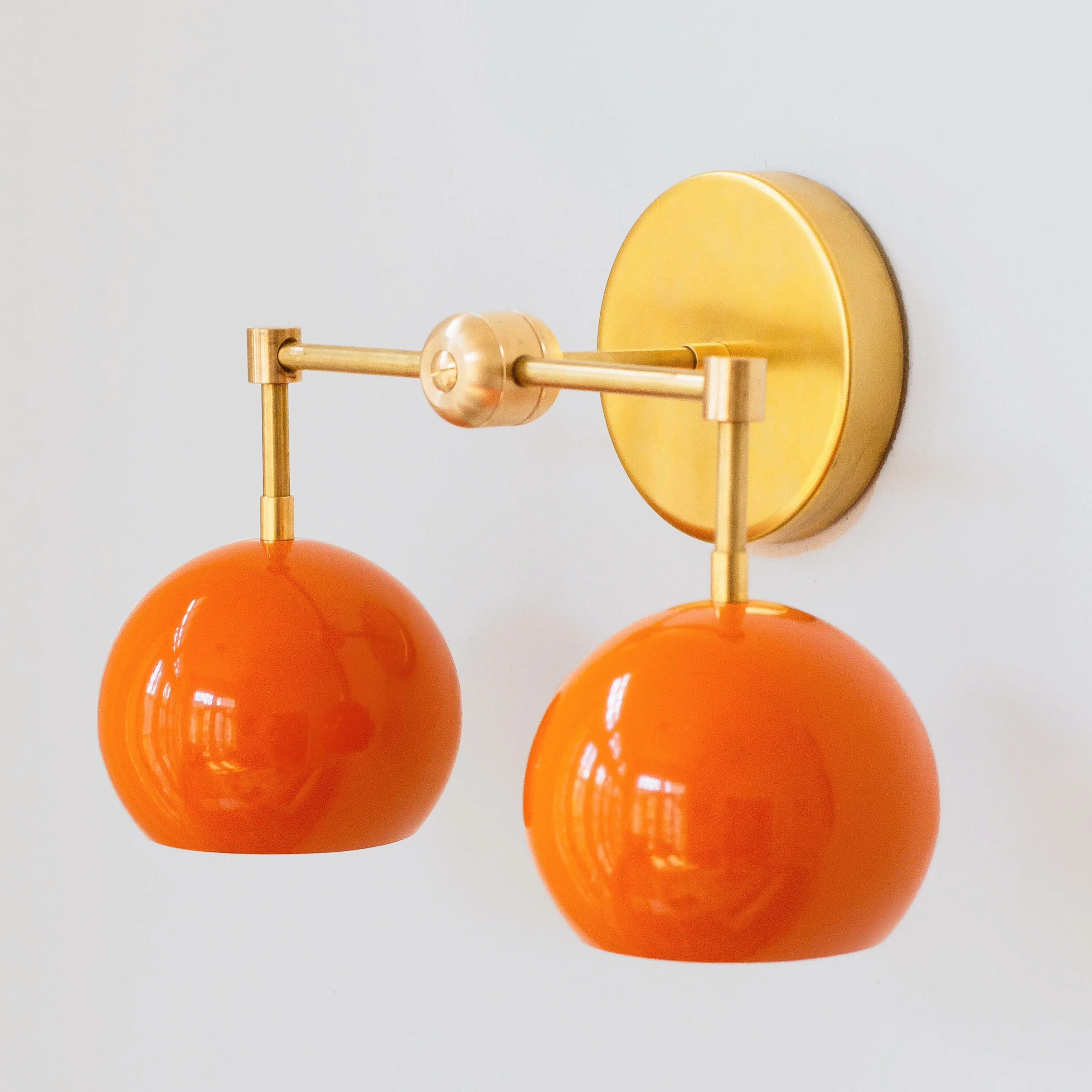 Double Loa Sconce with Orange Peel Shades - Image 8
