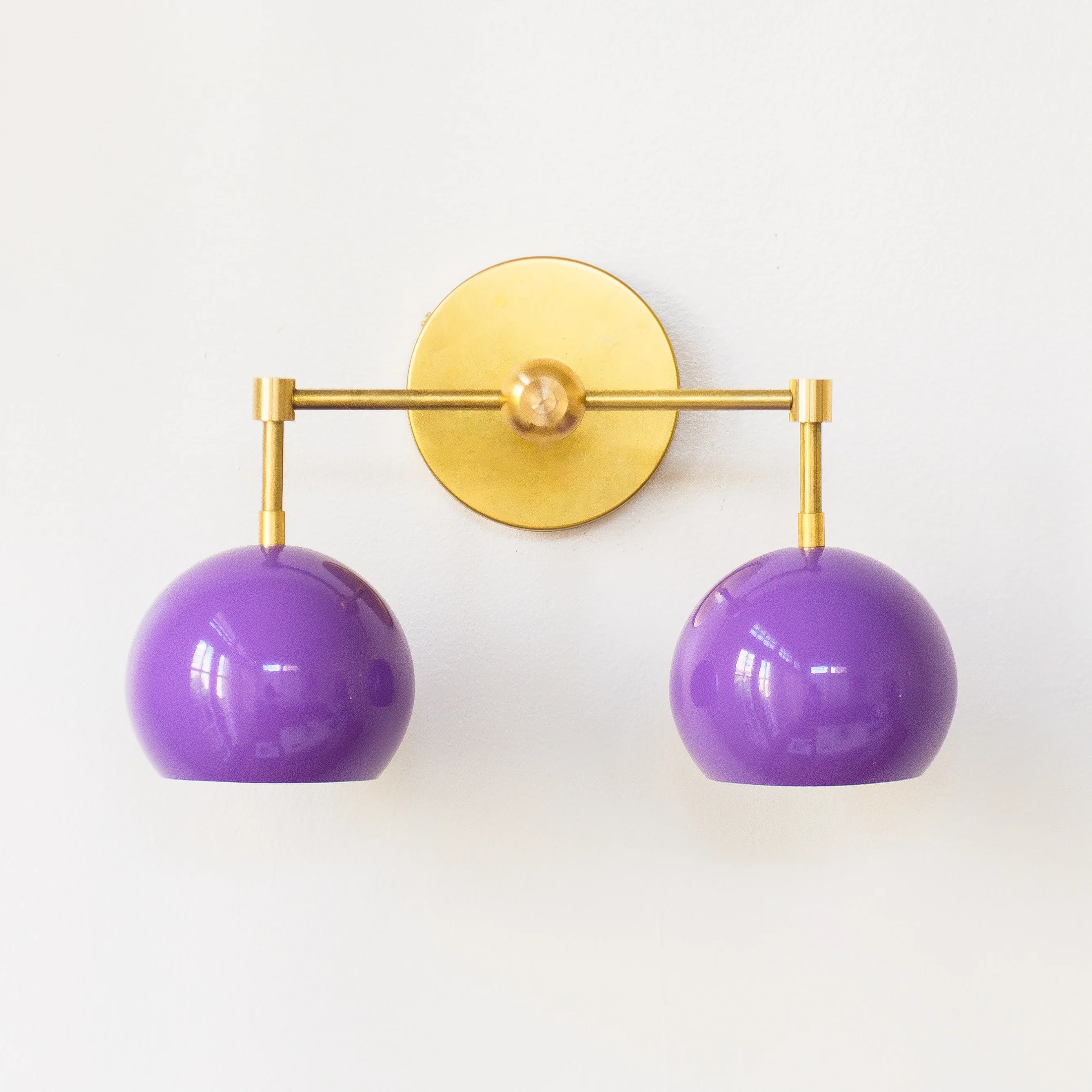 Double Loa Sconce with Orchid Shades - Image 2