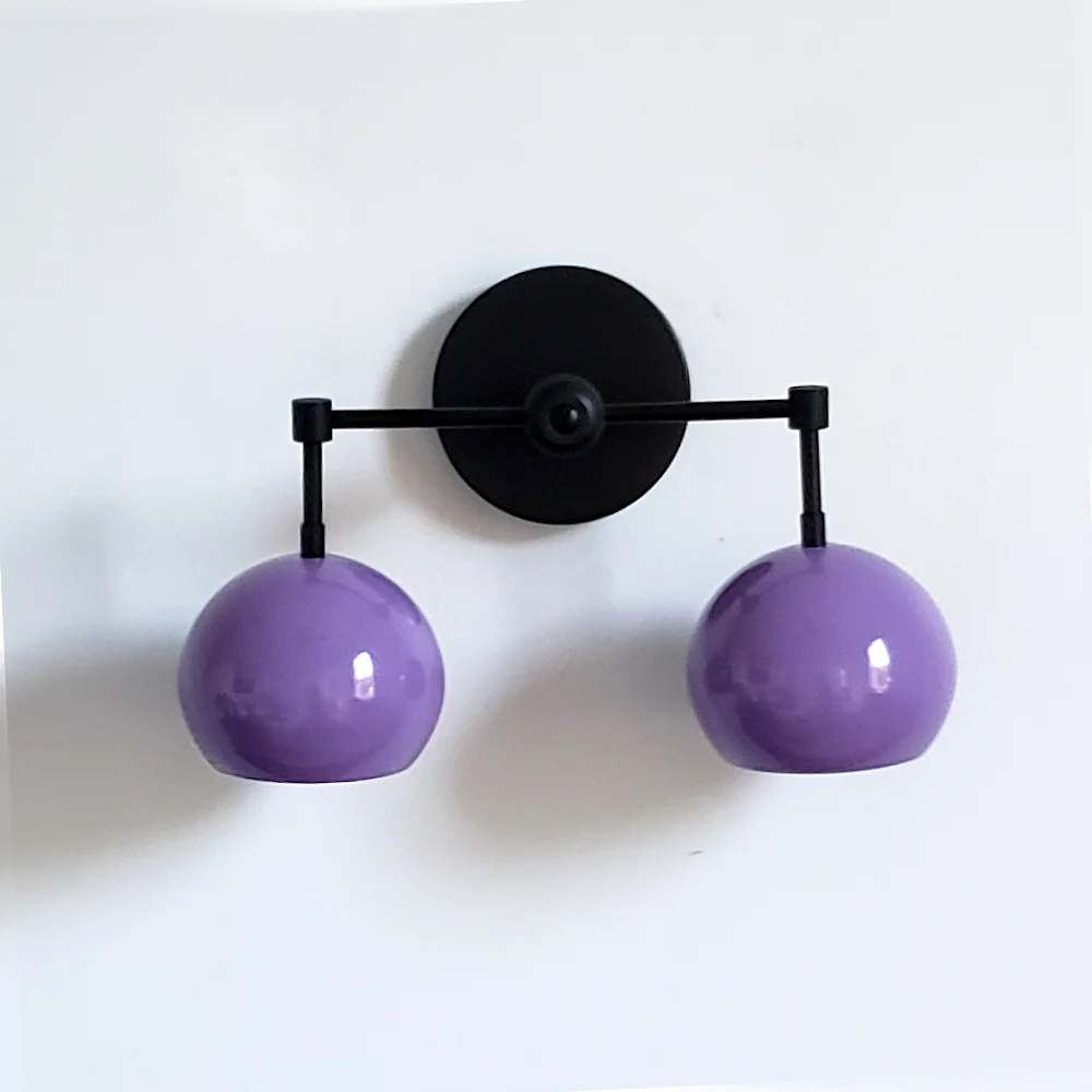 Double Loa Sconce with Orchid Shades - Image 6