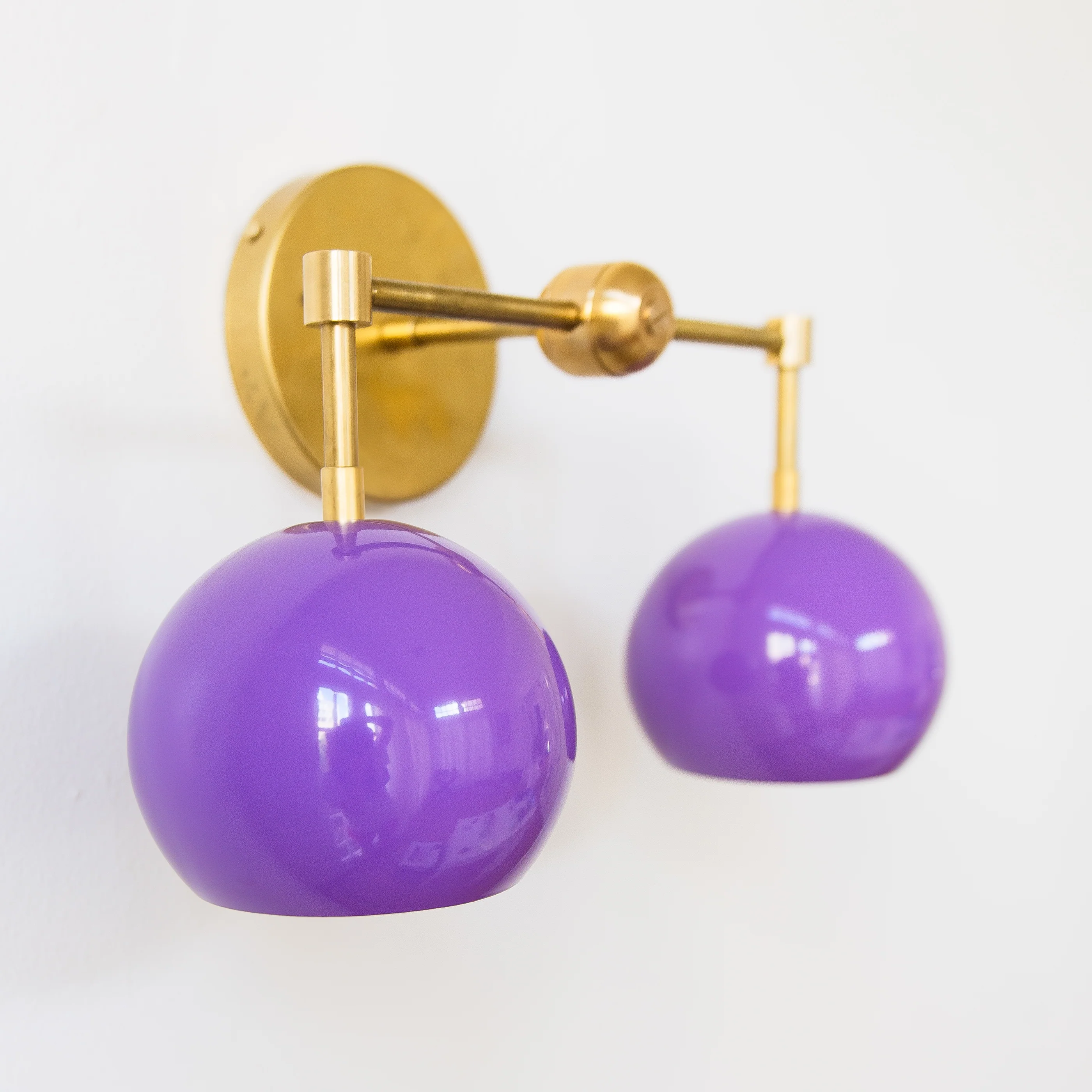 Double Loa Sconce with Orchid Shades - Image 8