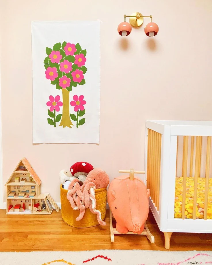 Double Loa Sconce with Peach Shades - Image 4