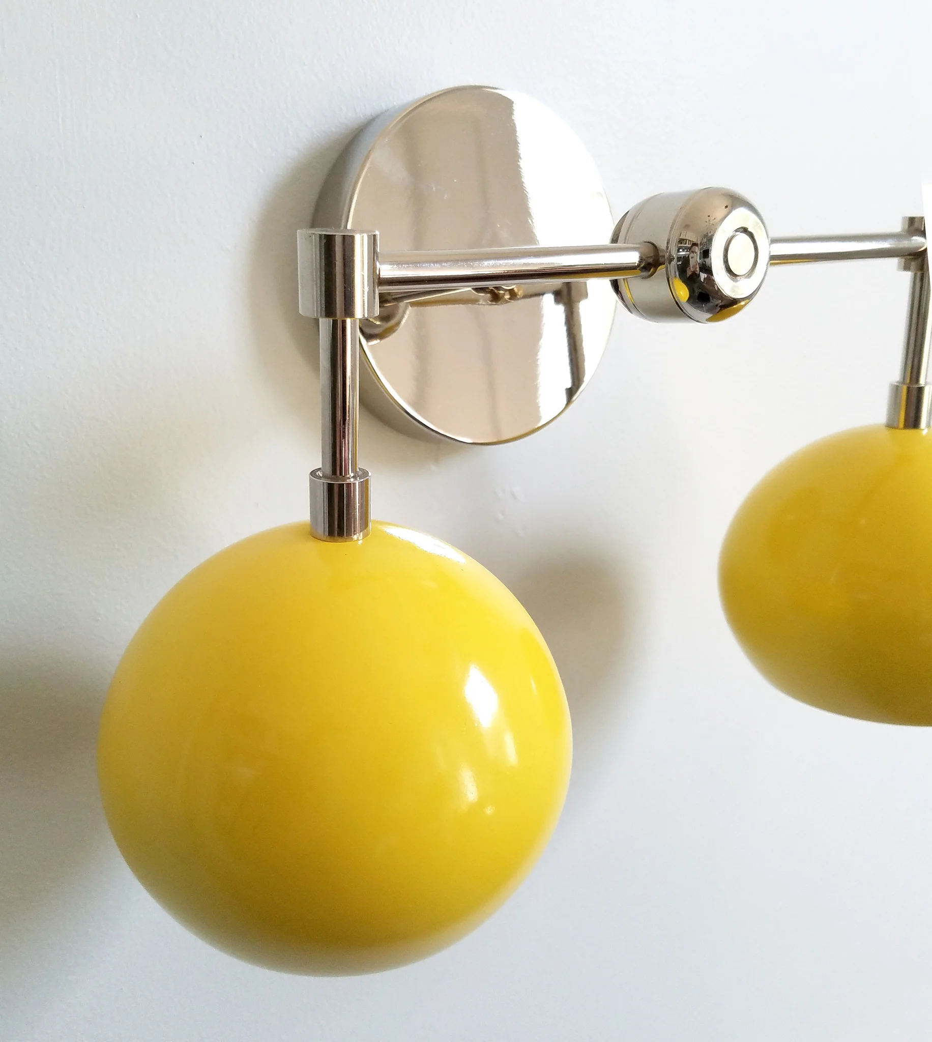 Double Loa Sconce with Sunshine Yellow Shades - Image 10