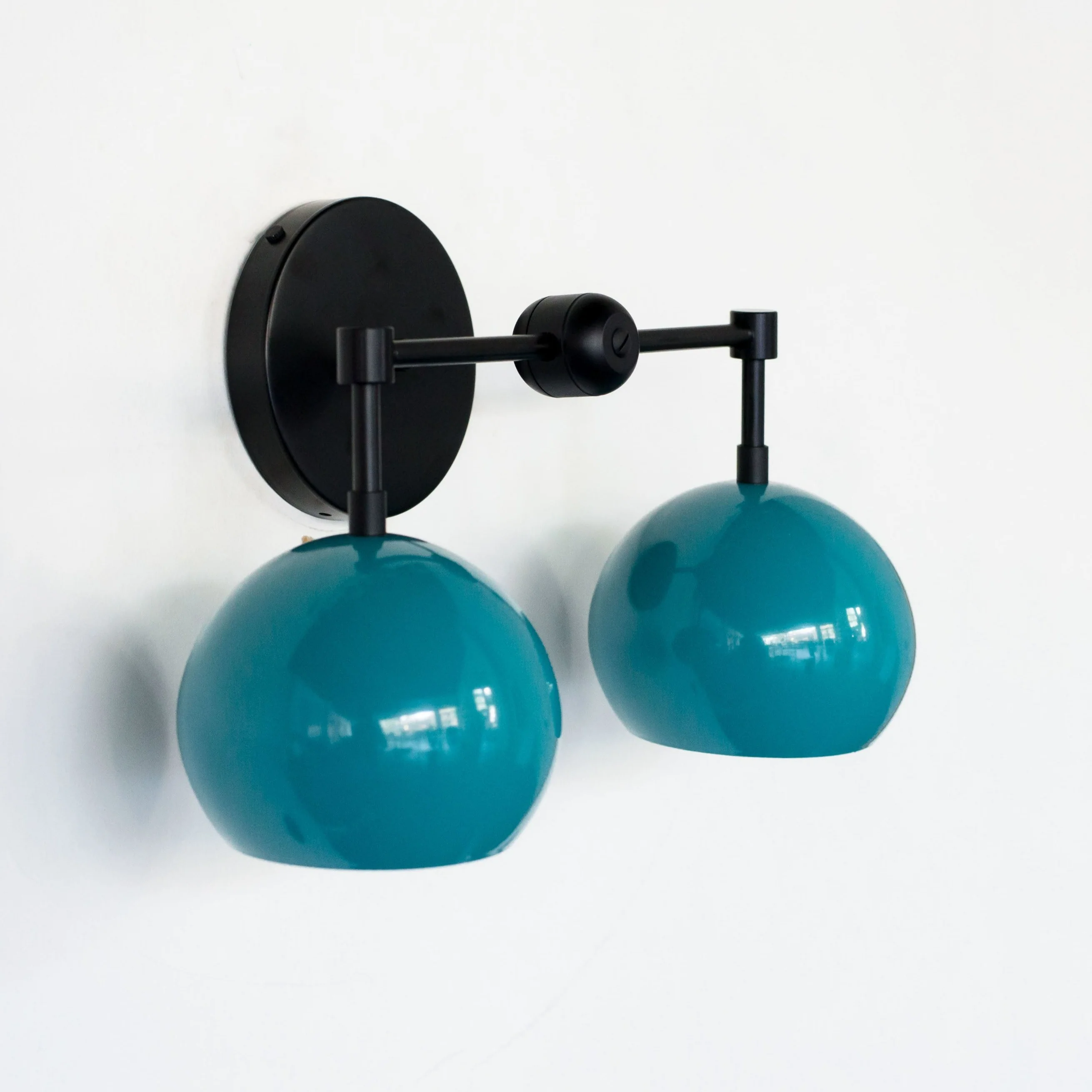 Double Loa Sconce with Teal Shades - Image 3