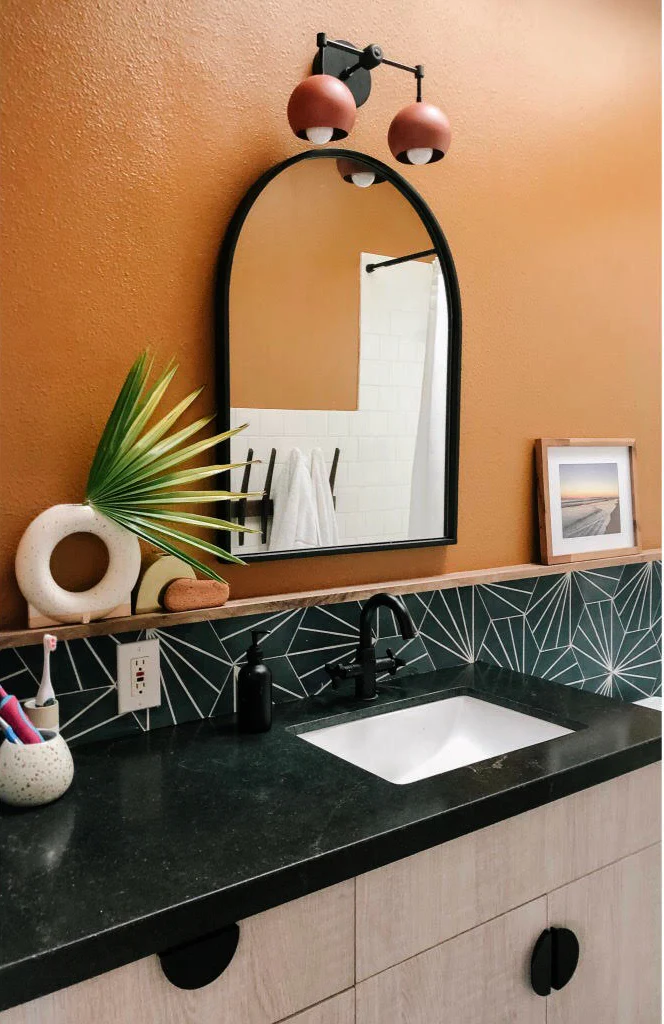 Double Loa Sconce with Terra Cotta Shades - Image 2