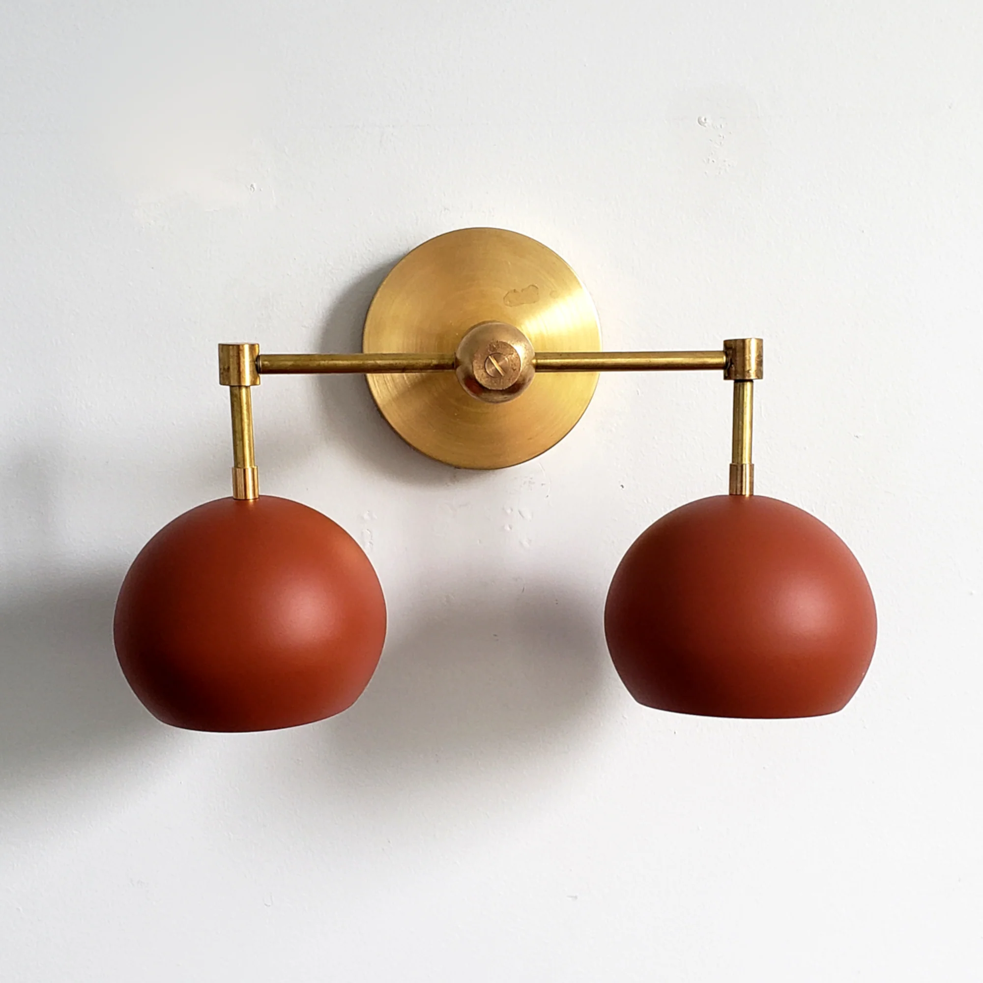 Double Loa Sconce with Terra Cotta Shades - Image 5