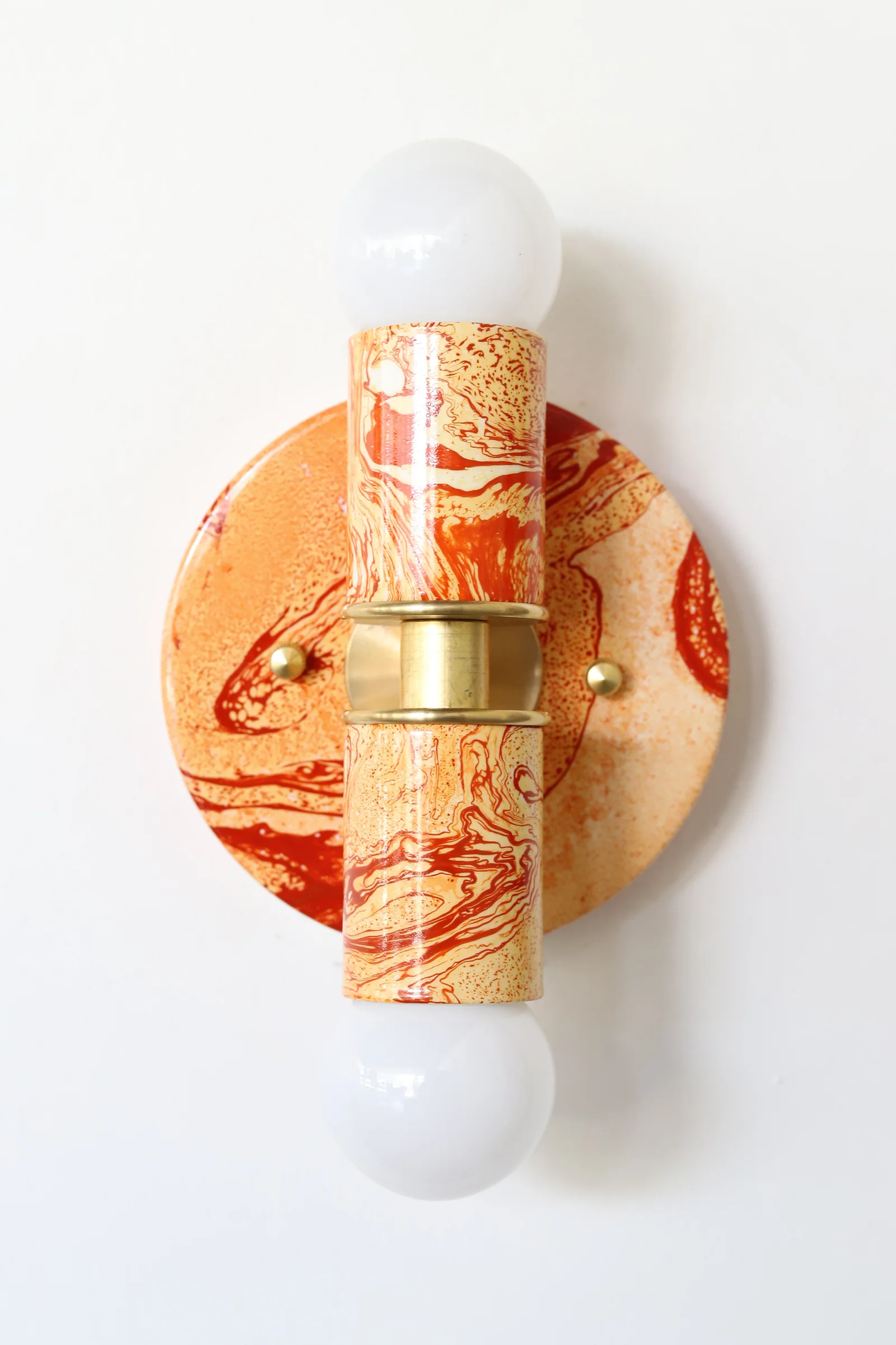Flame & White Marbled Thalia Sconces - Image 12