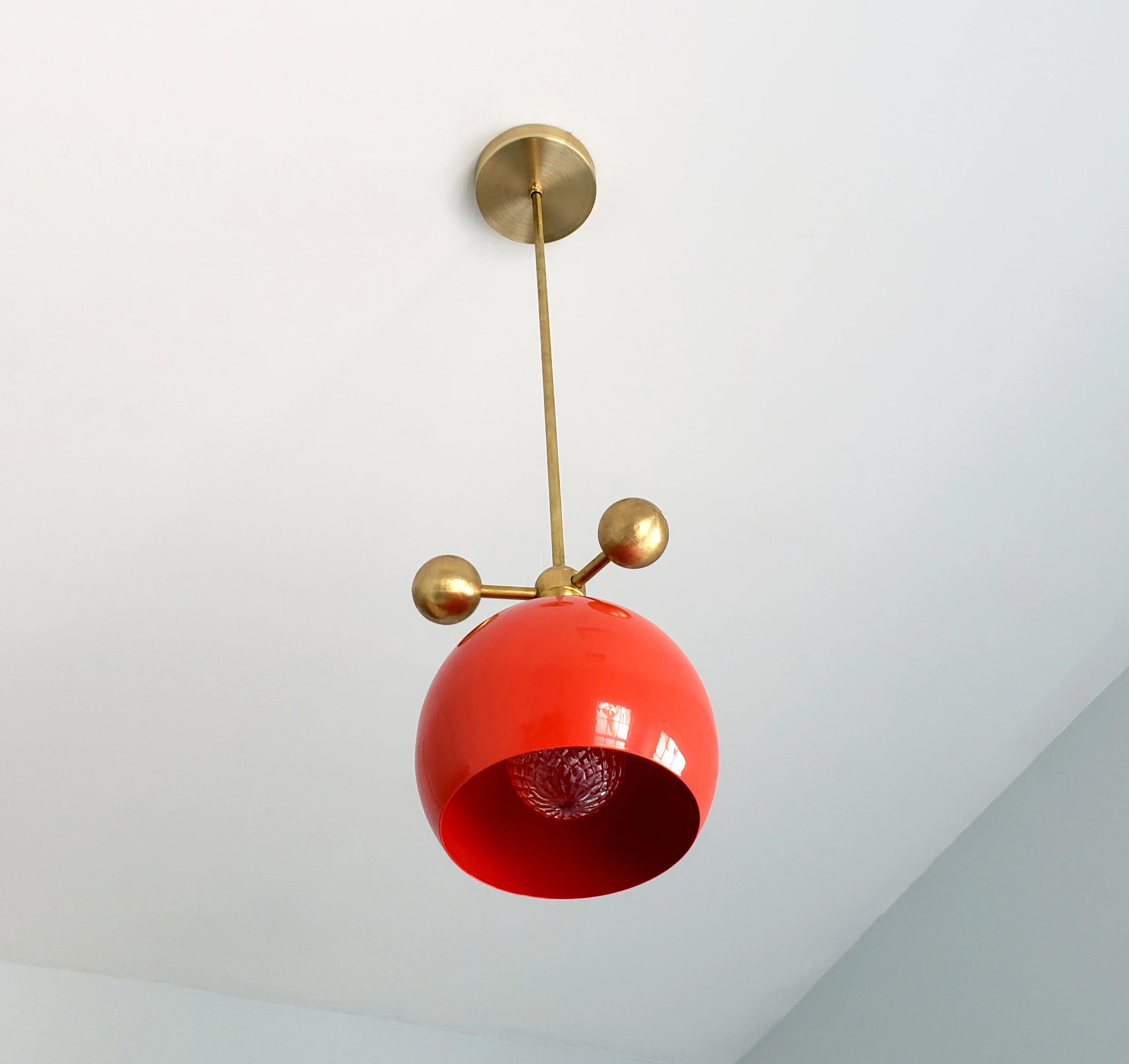 Large Loa Pendant with Brass Orbs - Image 11